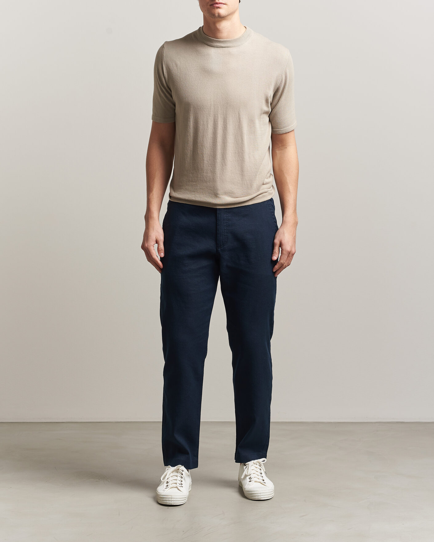 Uomini | Pantaloni | BOSS ORANGE | Sanderson Linen Pants Dark Blue