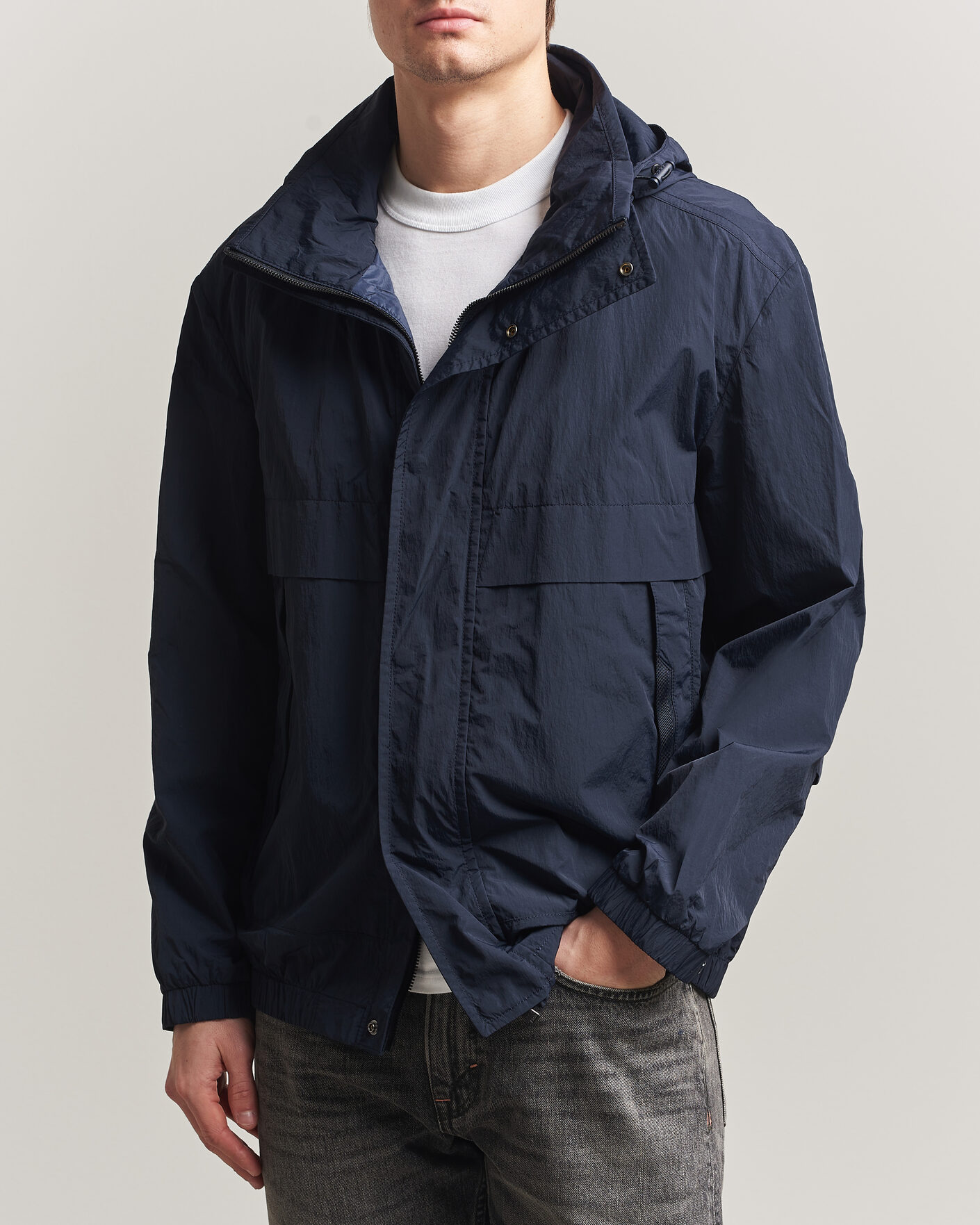 Uomini | Giacche | BOSS ORANGE | Oberle Hooded Jacket Dark Blue