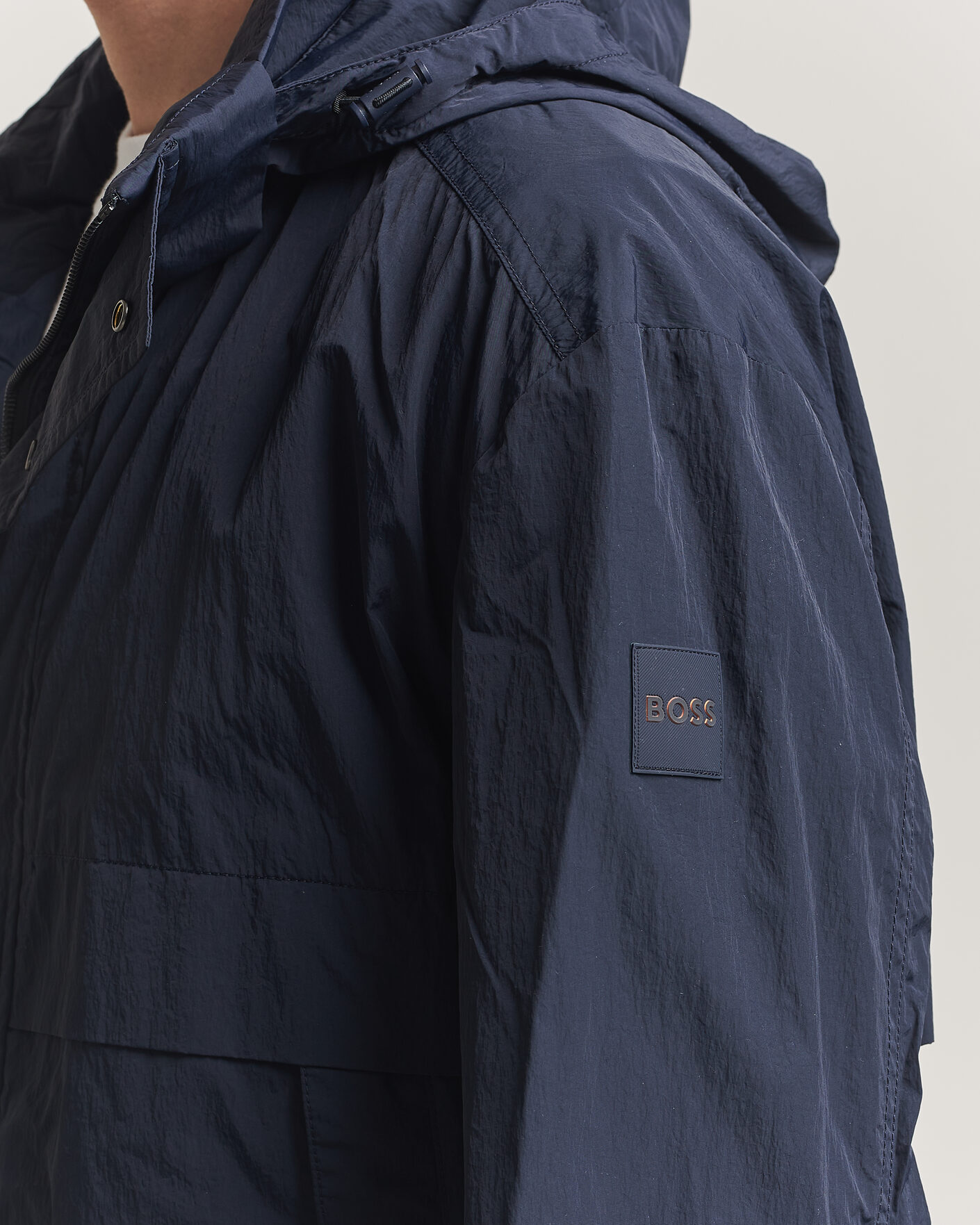 Uomini | Giacche | BOSS ORANGE | Oberle Hooded Jacket Dark Blue