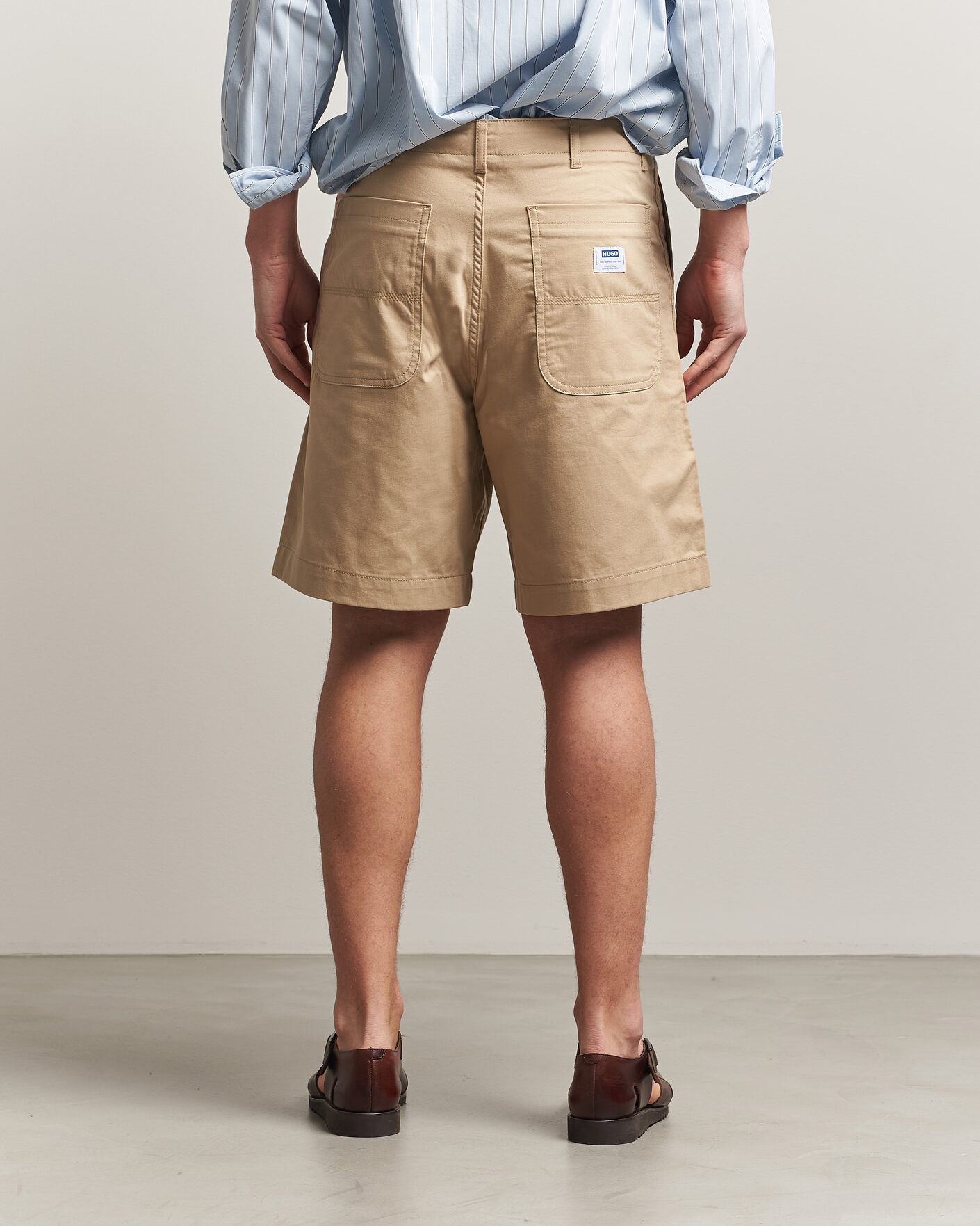 Uomini | Pantaloncini | HUGO | Gutwin Workwear Shorts Medium Beige