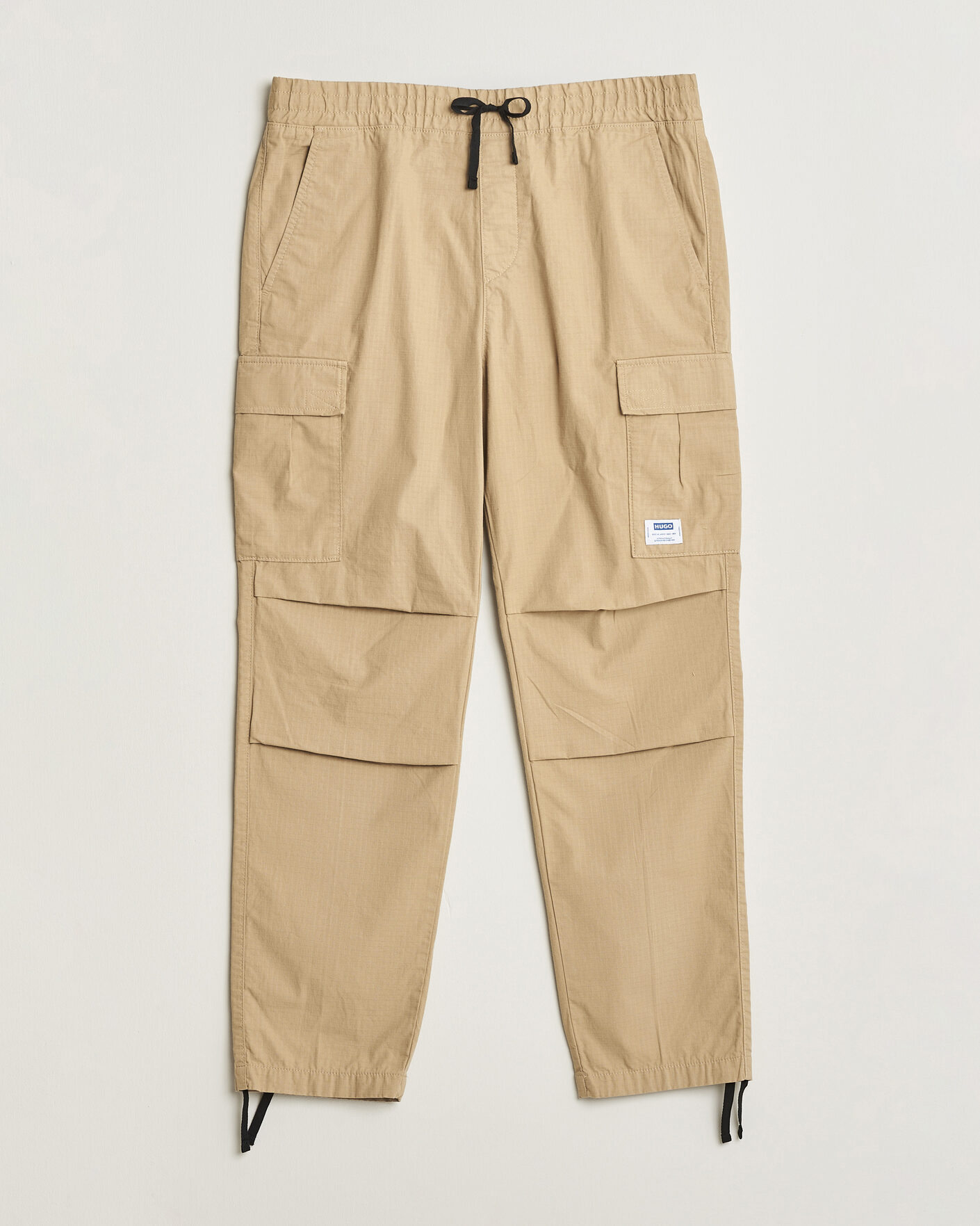 Uomini | Pantaloni | HUGO | Gadic Cargo Drawstring Pants Medium Beige