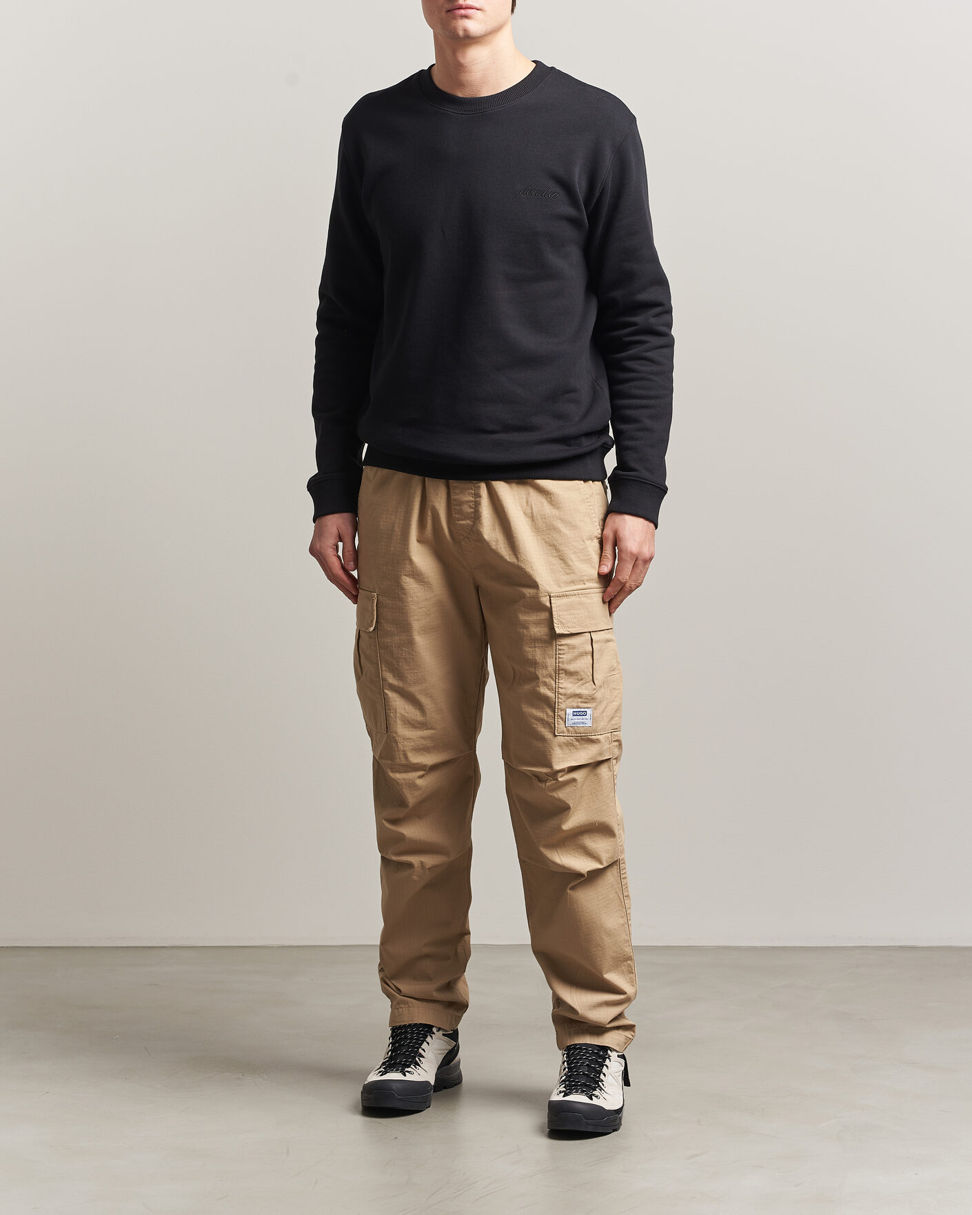 Uomini | Pantaloni | HUGO | Gadic Cargo Drawstring Pants Medium Beige