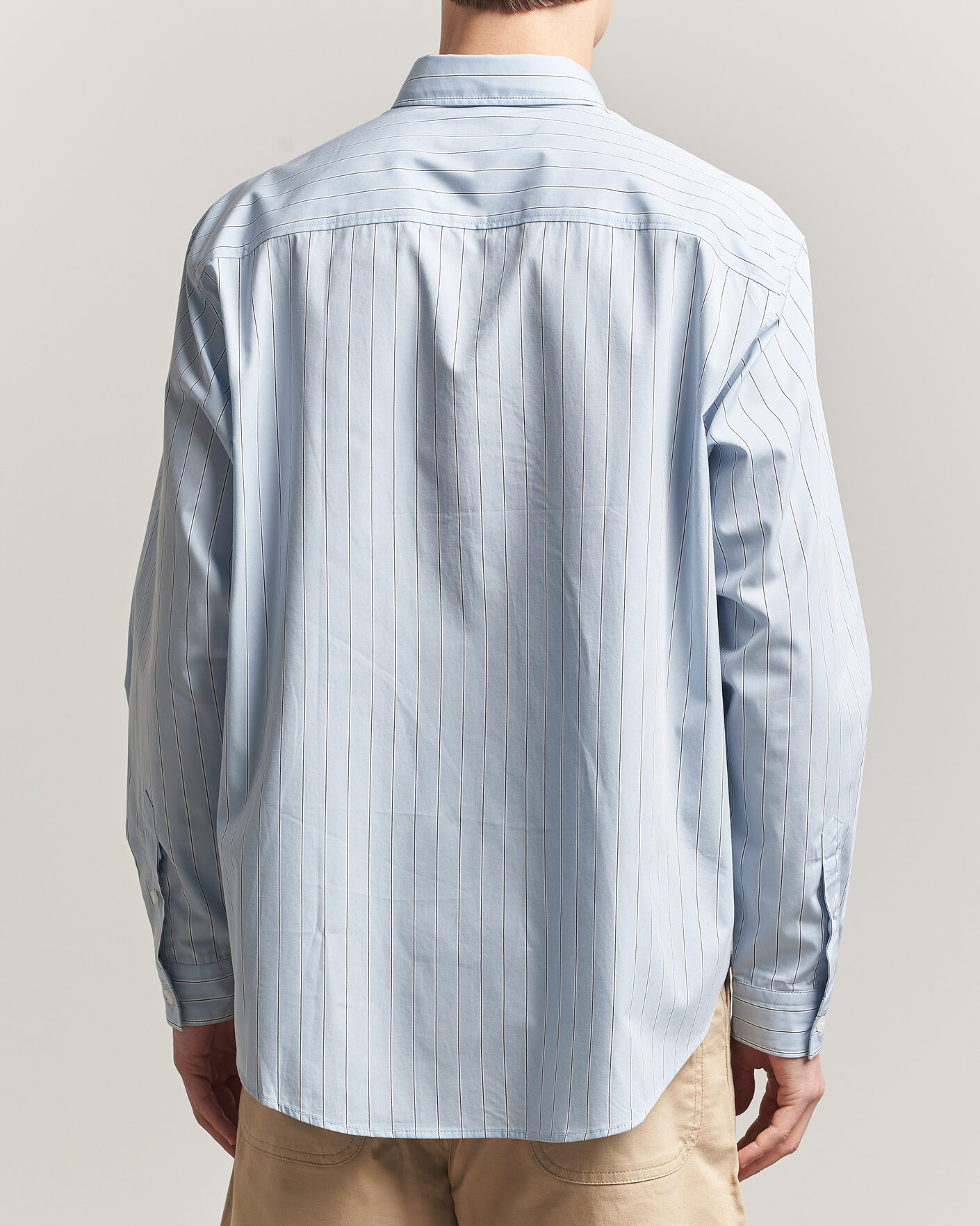 Uomini | Camicie | HUGO | Ebalto Striped Cotton Shirt Open Blue