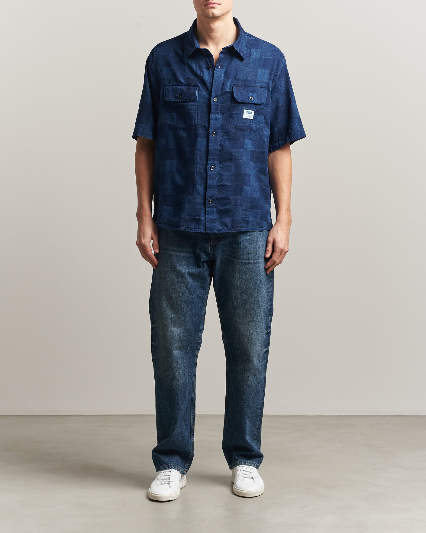 Uomini | Camicie | HUGO | Ekyno Workwear Short Sleeve Shirt Dark Blue