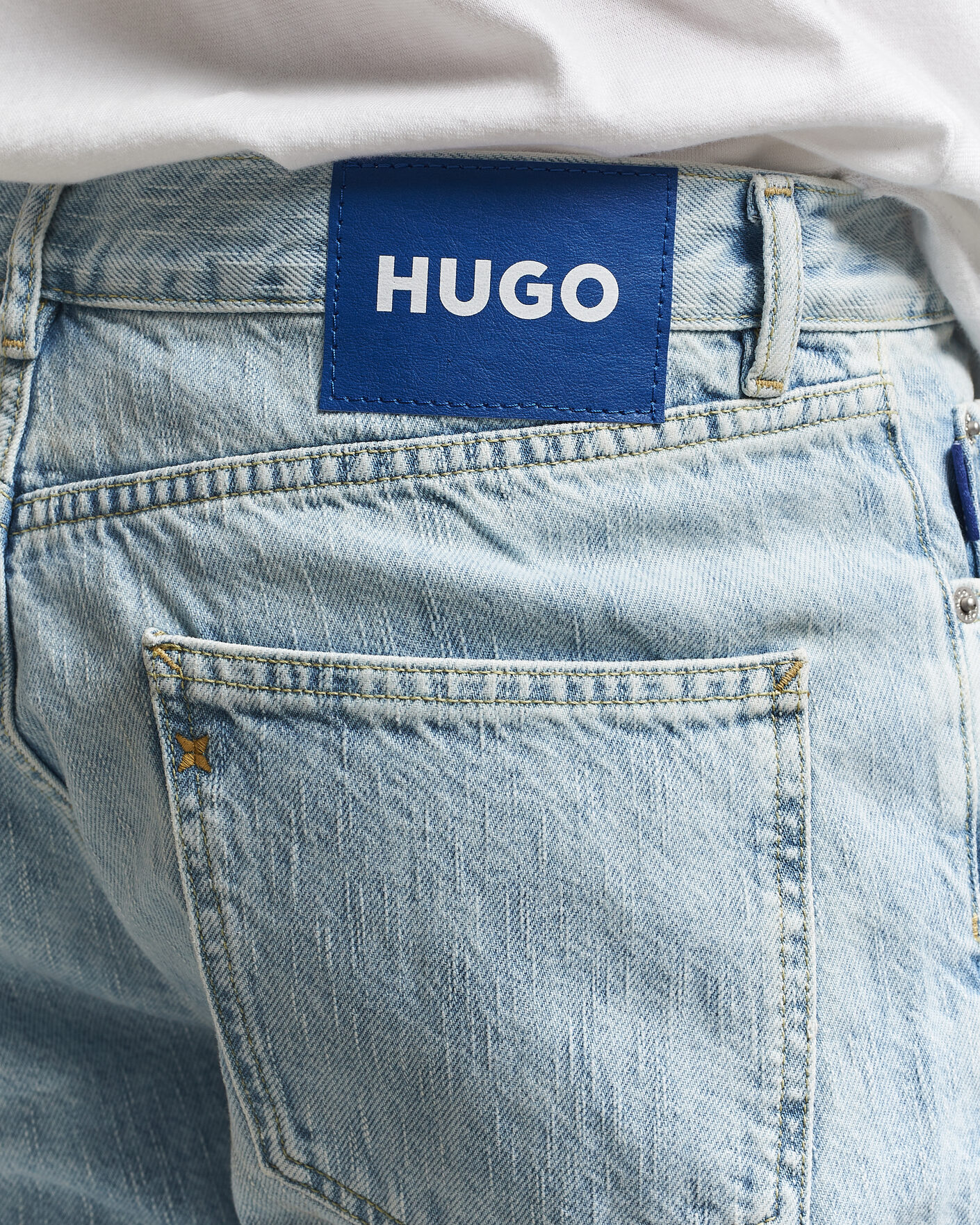 Uomini | Pantaloni | HUGO | Jonah Straight Fit Jeans Light Blue