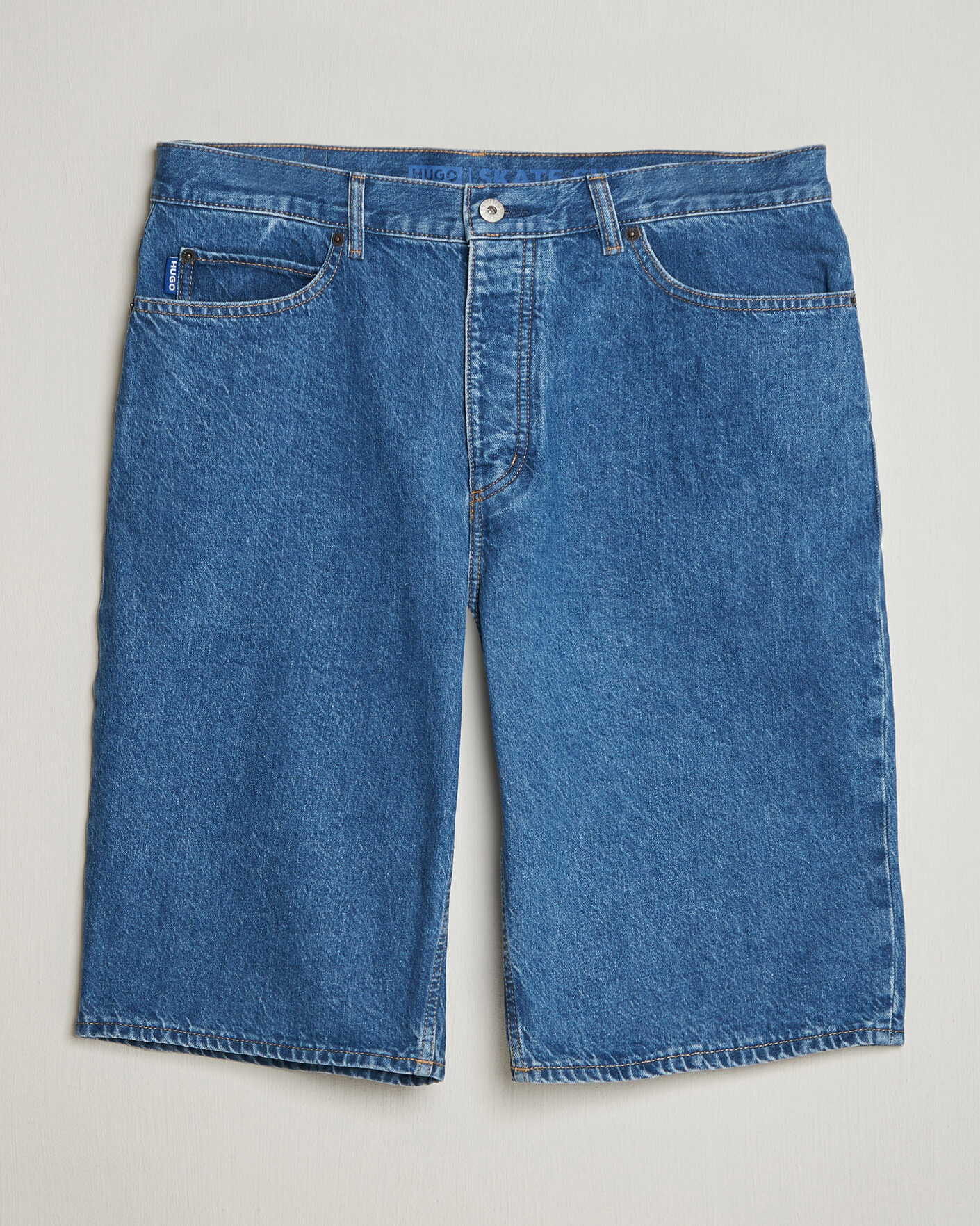 Uomini | Pantaloncini | HUGO | Skate Denim Shorts Medium Blue