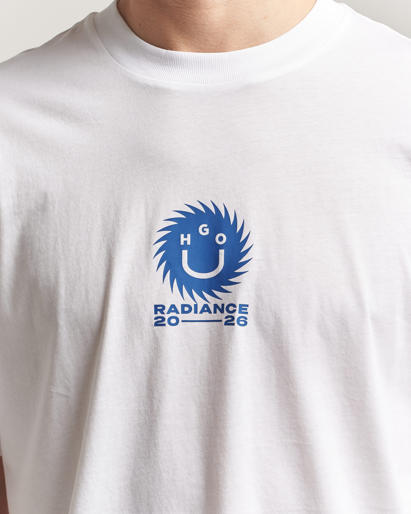 Uomini | T-shirt | HUGO | Nunarix Printed Crew Neck T-Shirt White