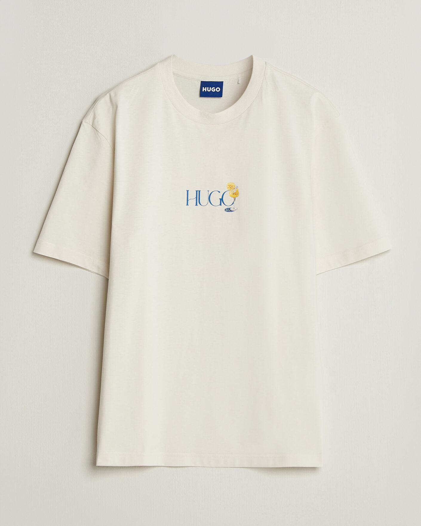 Uomini | T-shirt | HUGO | Nulaxo Printed Crew Neck T-Shirt Open White