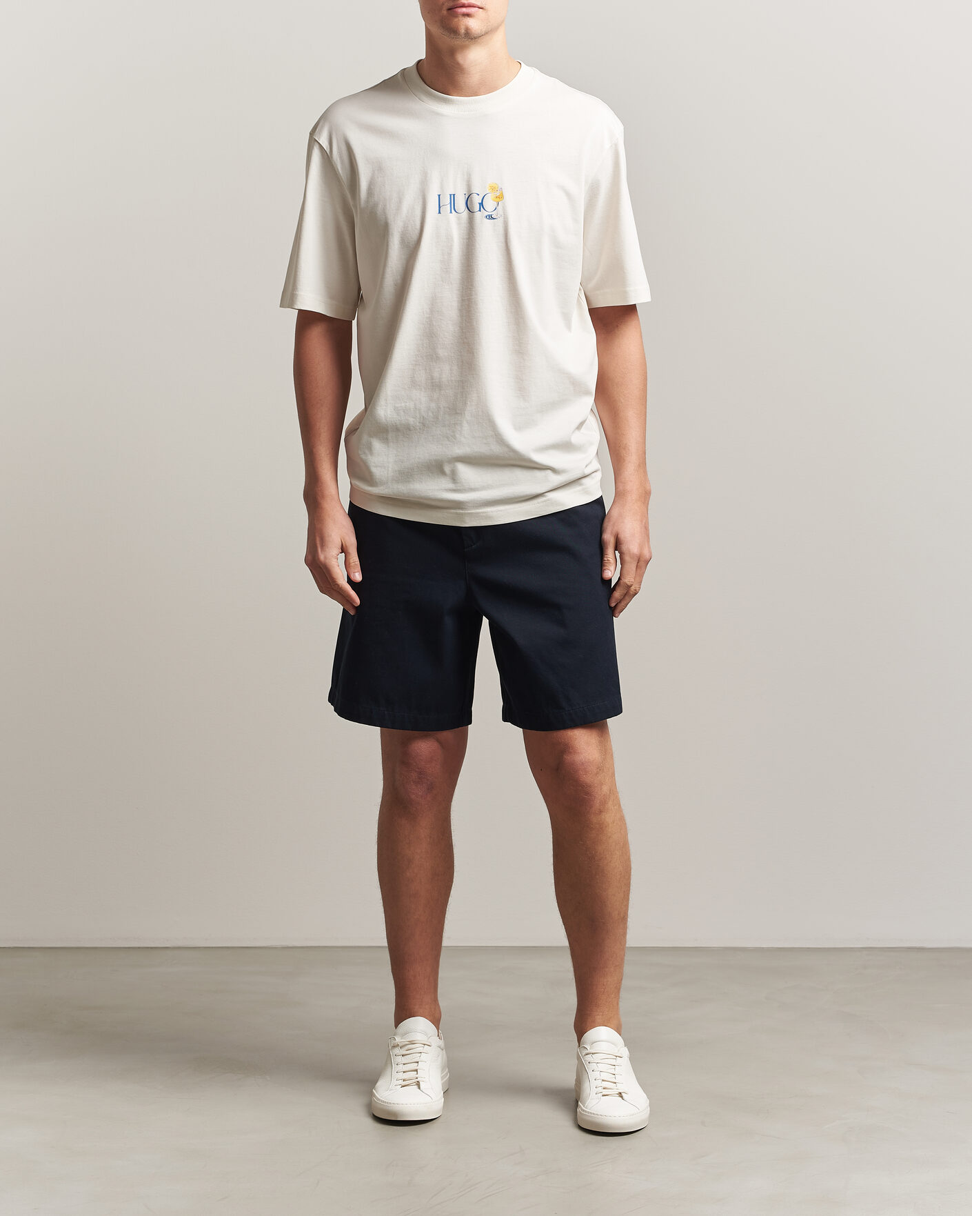 Uomini | T-shirt | HUGO | Nulaxo Printed Crew Neck T-Shirt Open White