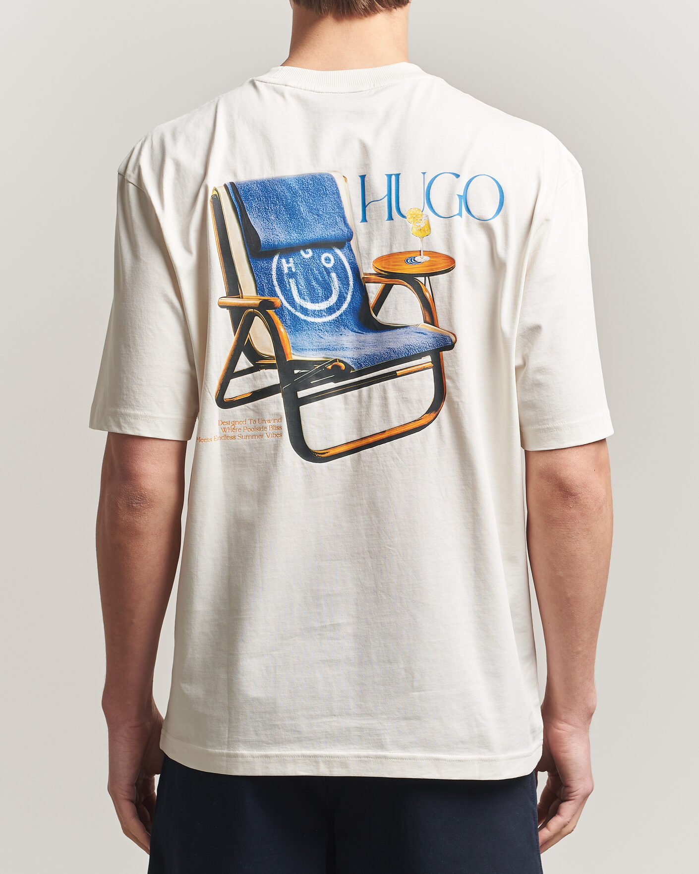 Uomini | T-shirt | HUGO | Nulaxo Printed Crew Neck T-Shirt Open White