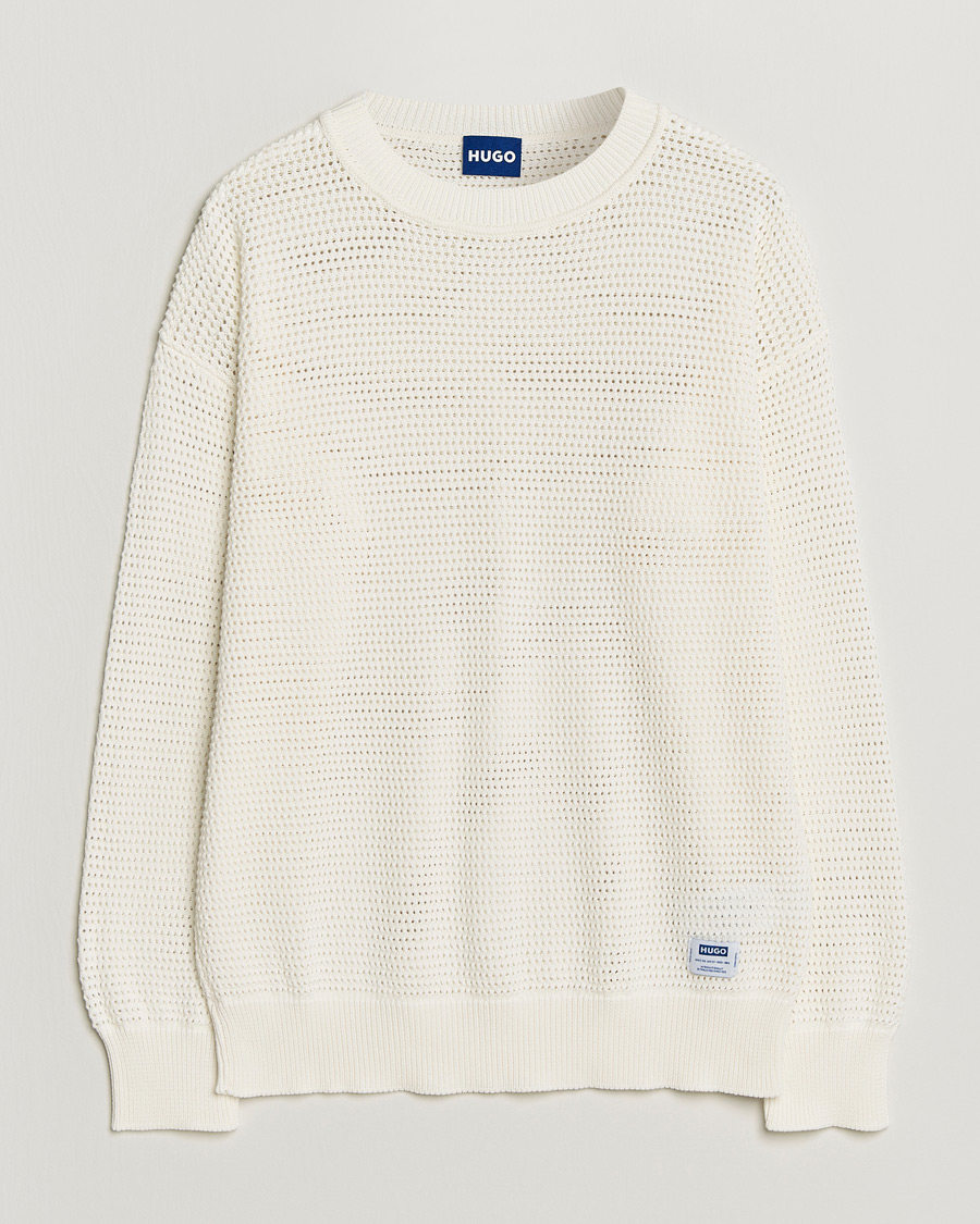 Uomini | Maglieria | HUGO | Sanjou Knitted Sweater Open White