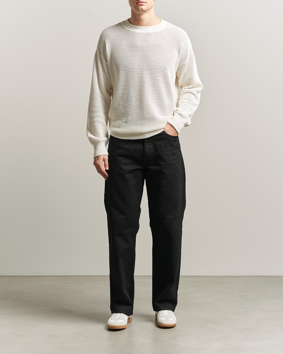 Uomini | Maglieria | HUGO | Sanjou Knitted Sweater Open White