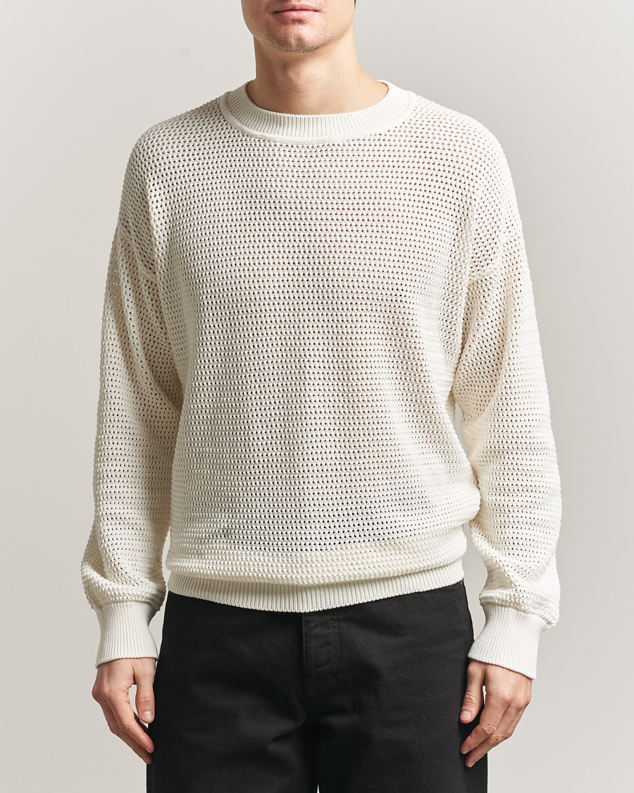Uomini | Maglieria | HUGO | Sanjou Knitted Sweater Open White
