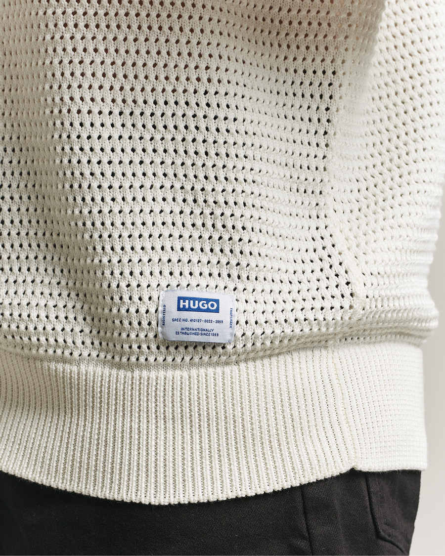 Uomini | Maglieria | HUGO | Sanjou Knitted Sweater Open White