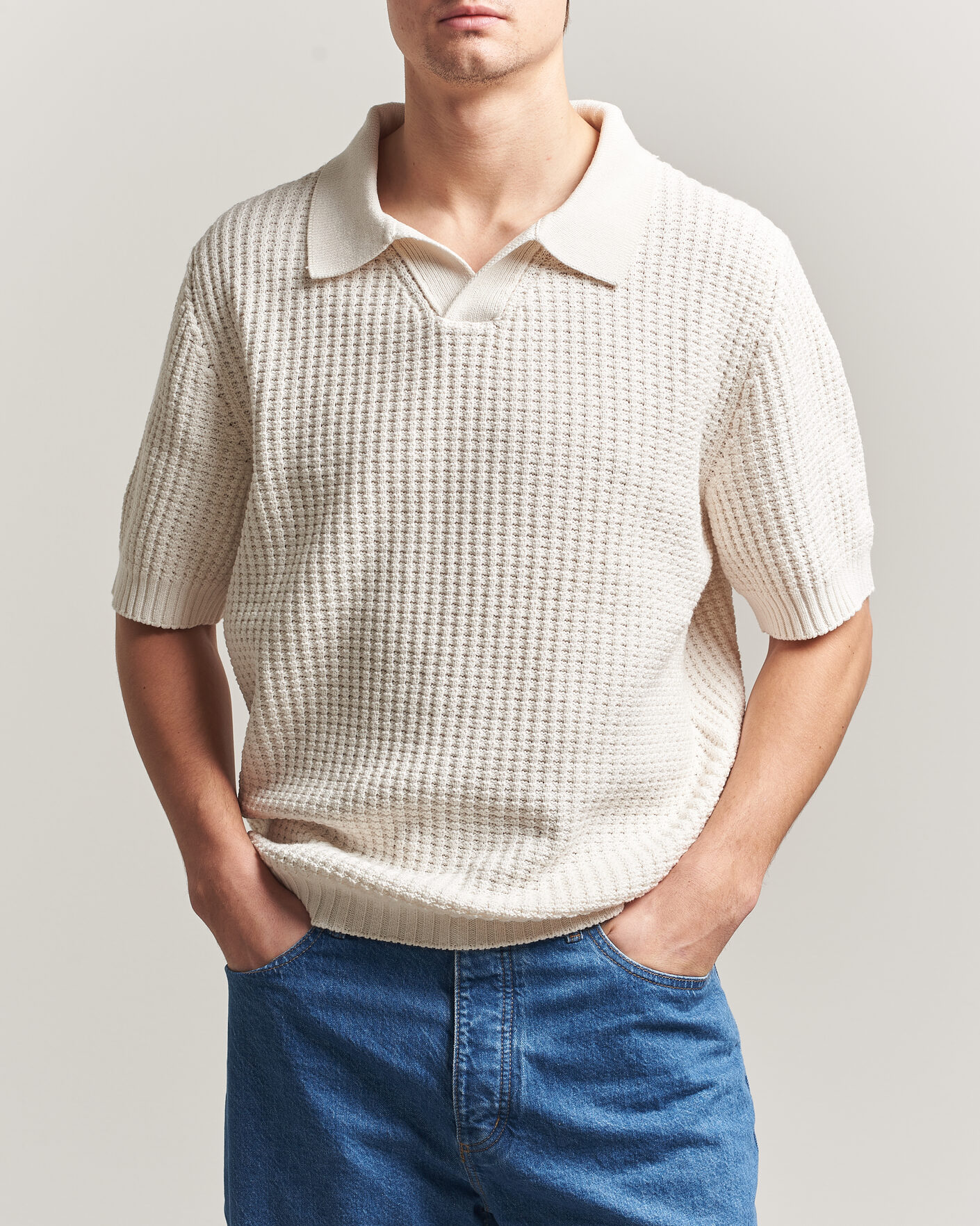 Uomini | Polo | HUGO | Spero Knitted Polo Open White