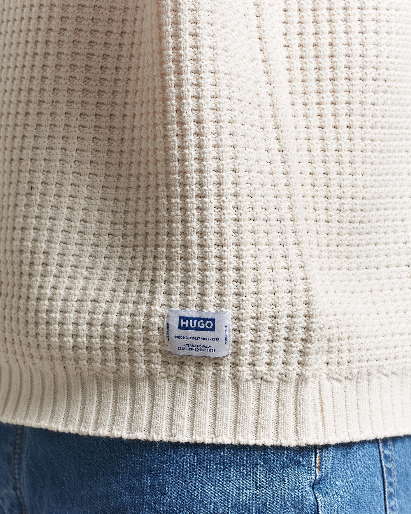 Uomini | Polo | HUGO | Spero Knitted Polo Open White