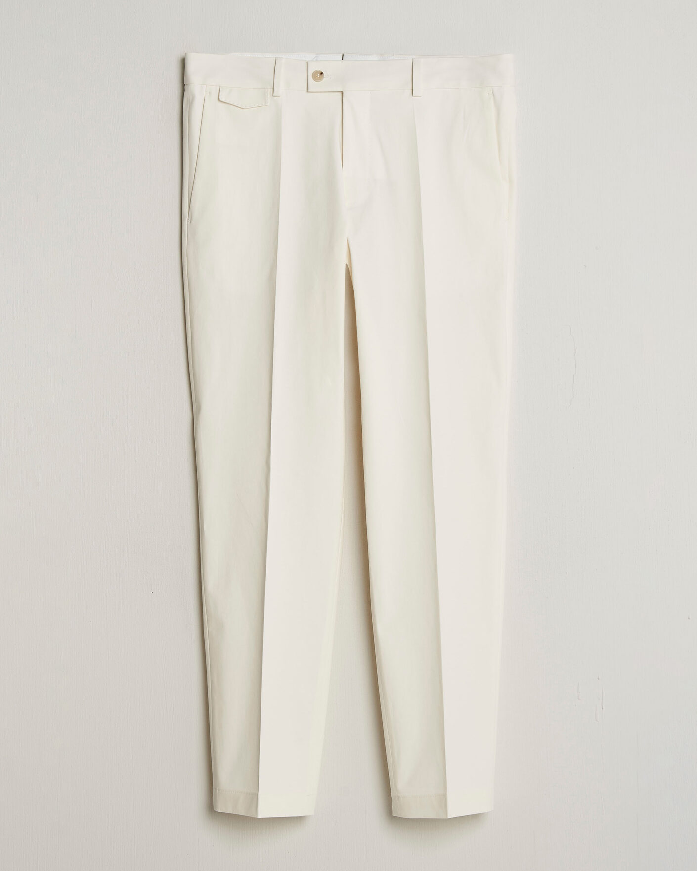 Uomini | Pantaloni | BOSS CAMEL | Peet Cotton Pleated Trousers Open White