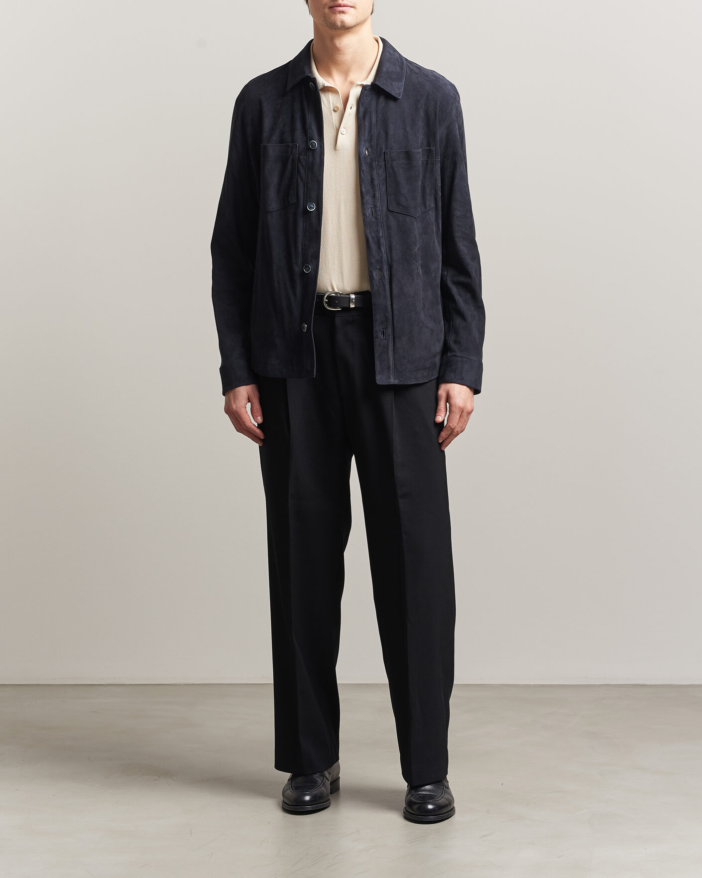 Uomini | Giacche | BOSS CAMEL | Mando Suede Jacket Dark Blue