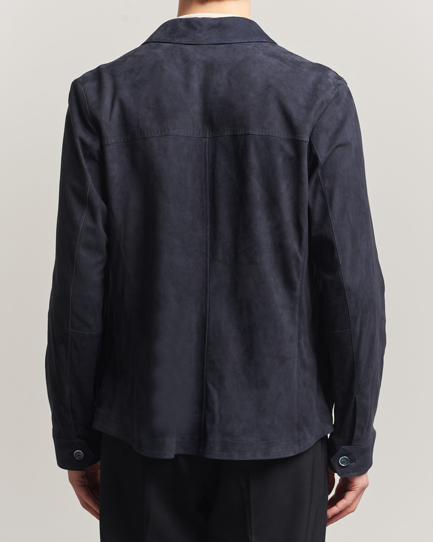 Uomini | Giacche | BOSS CAMEL | Mando Suede Jacket Dark Blue