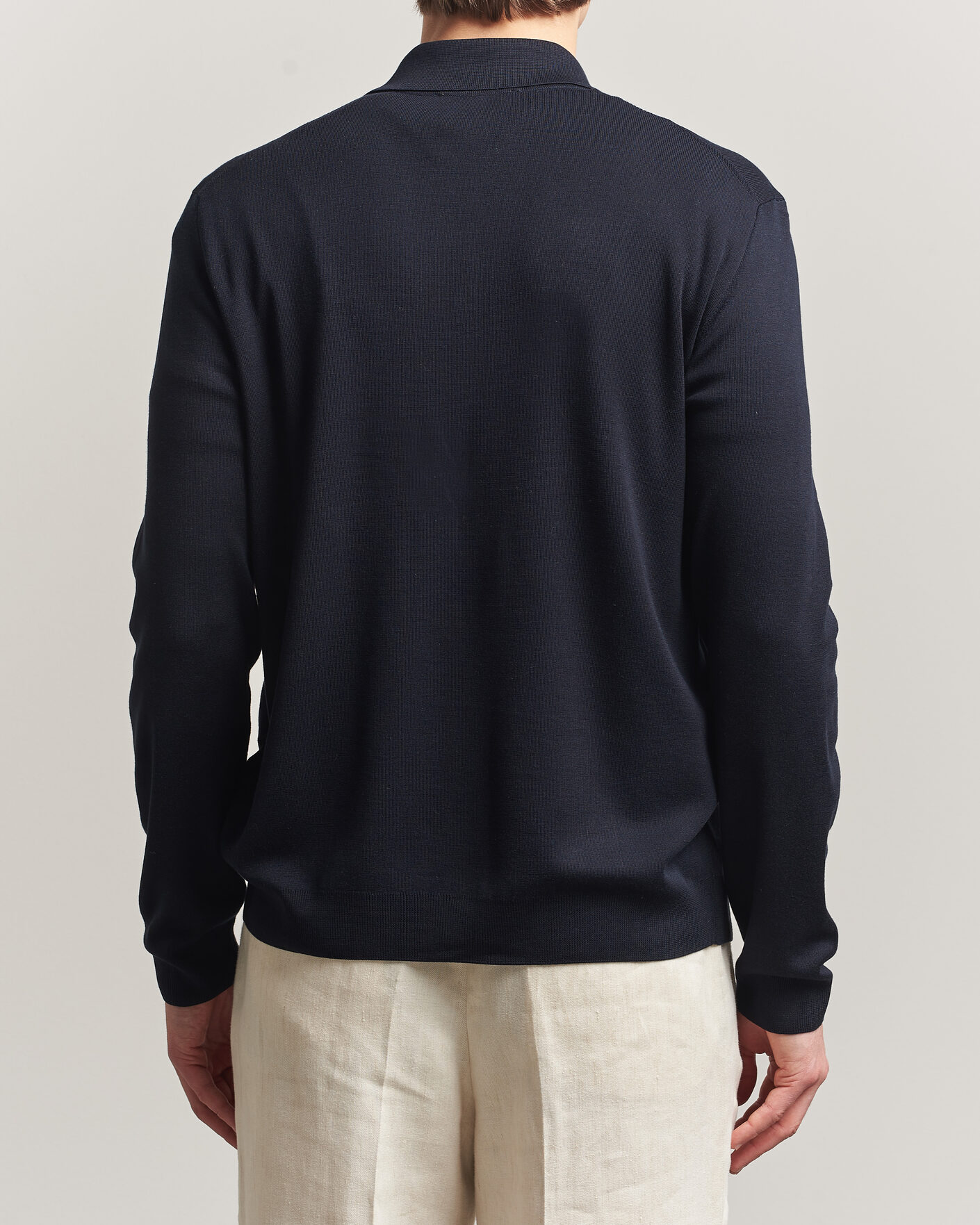 Uomini | Maglieria | BOSS CAMEL | Nicolo Silk Knitted Cardigan Dark Blue