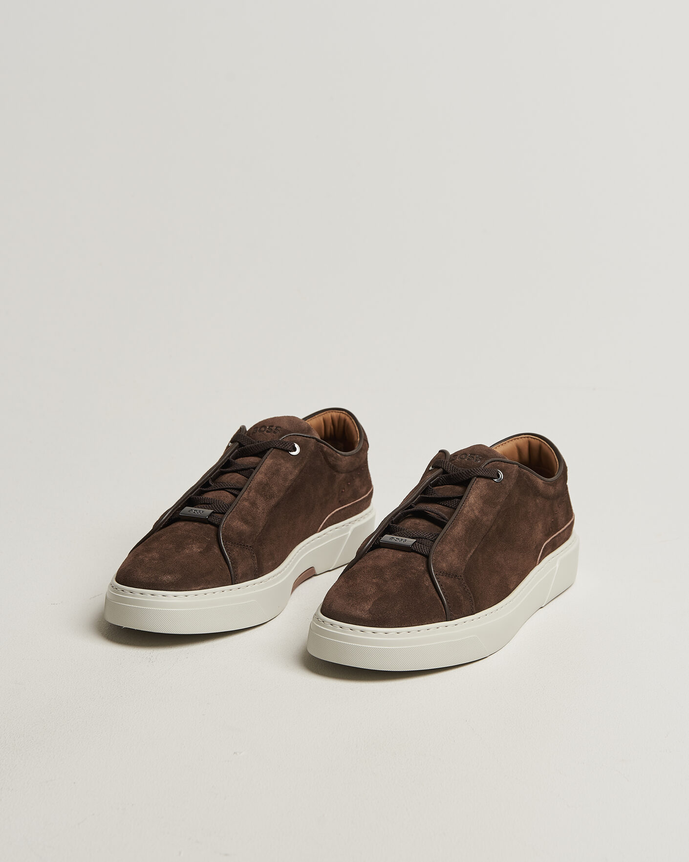 Uomini | Sneakers | BOSS CAMEL | Gary Suede Sneaker Dark Brown