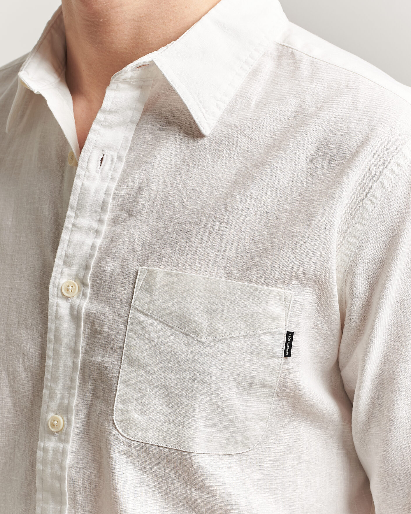 Uomini | Camicie | Dockers | Slim Linen/Cotton Shirt Undyed