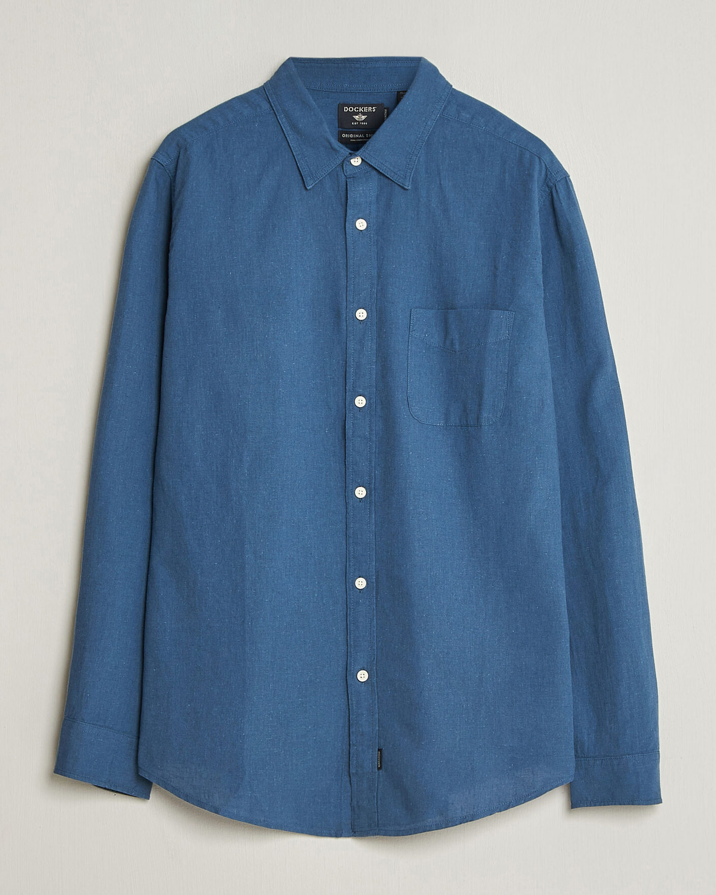Uomini | Camicie | Dockers | Slim Linen/Cotton Shirt Bering Sea