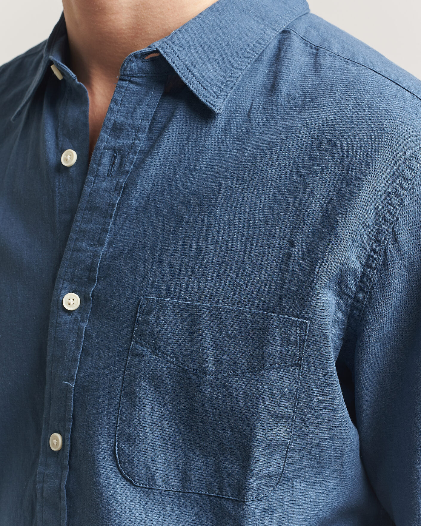 Uomini | Camicie | Dockers | Slim Linen/Cotton Shirt Bering Sea