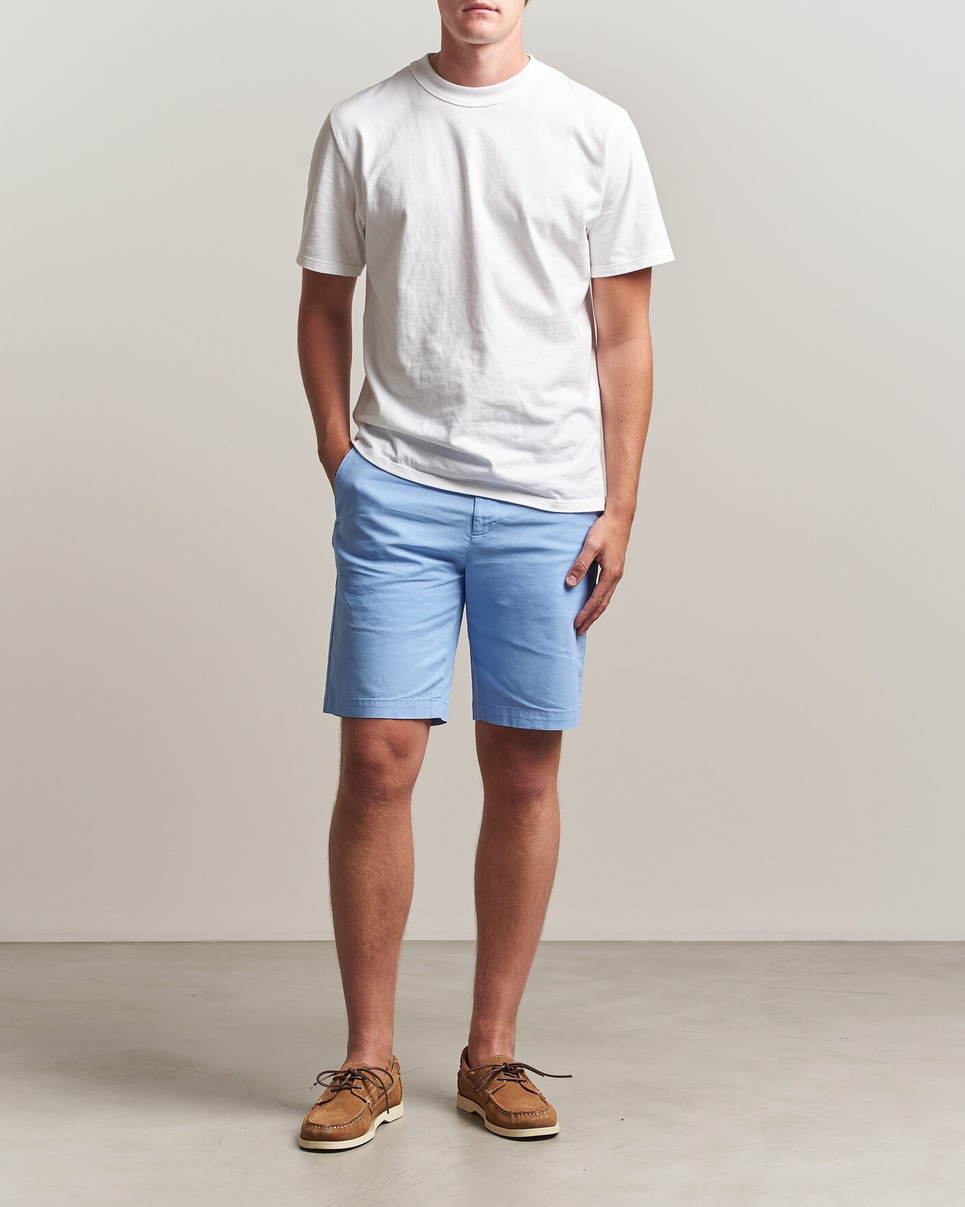 Uomini | Pantaloncini | Dockers | Slim Cotton/Linen Shorts Vista Blue