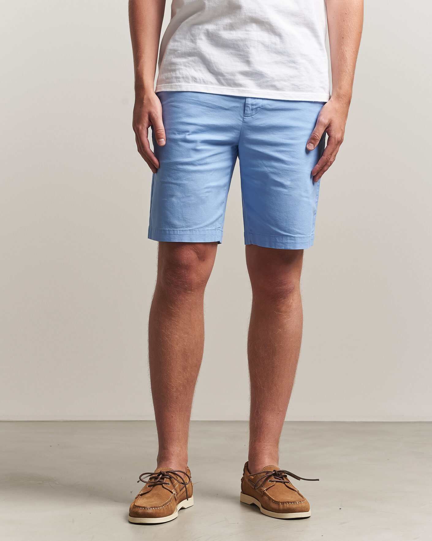 Uomini | Pantaloncini | Dockers | Slim Cotton/Linen Shorts Vista Blue