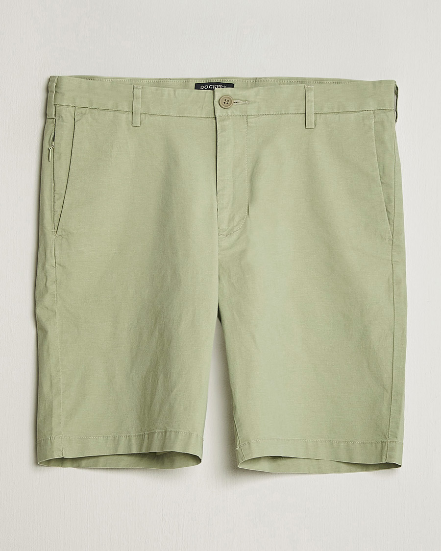 Uomini | Pantaloncini | Dockers | Slim Cotton/Linen Shorts Tea