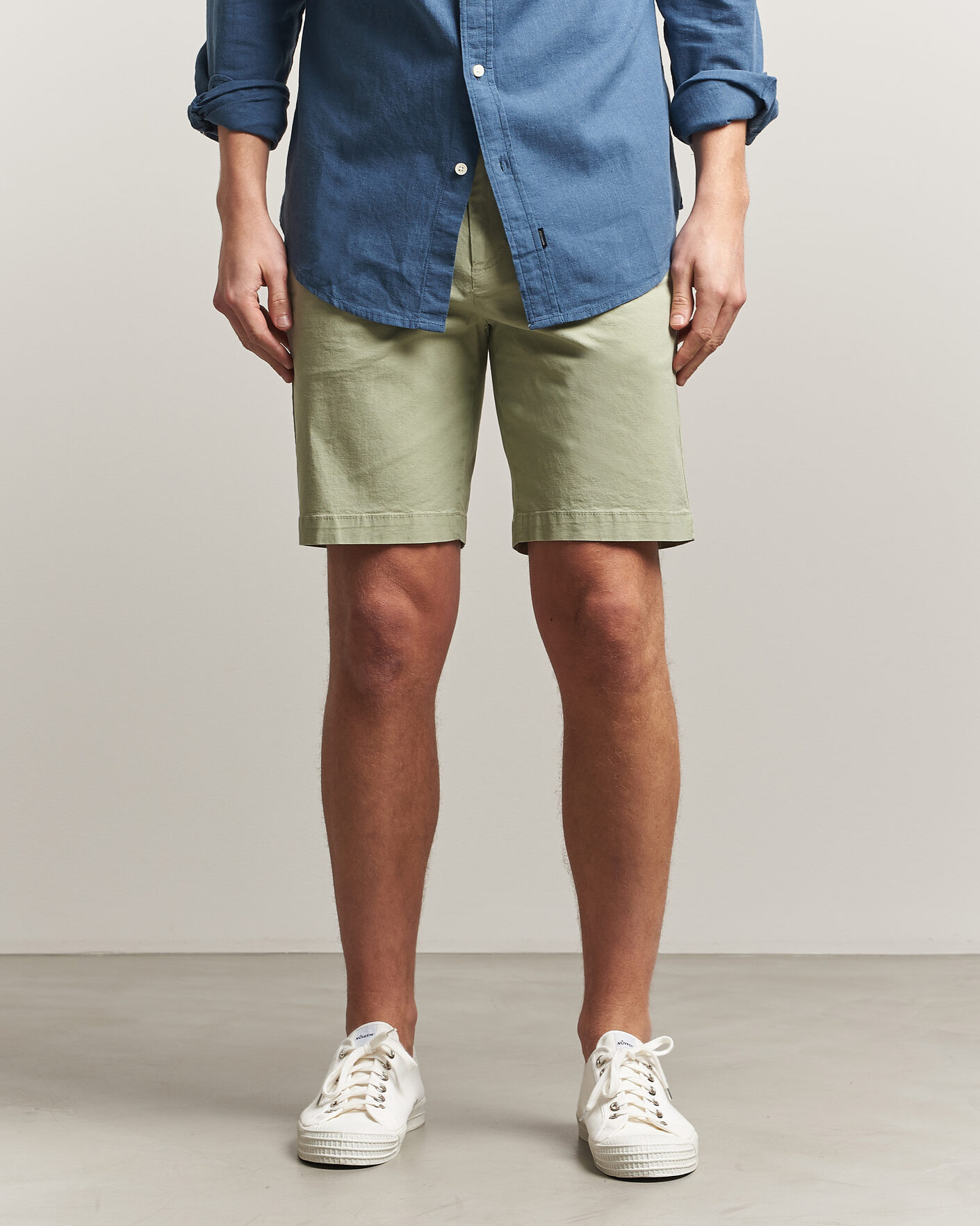 Uomini | Pantaloncini | Dockers | Slim Cotton/Linen Shorts Tea