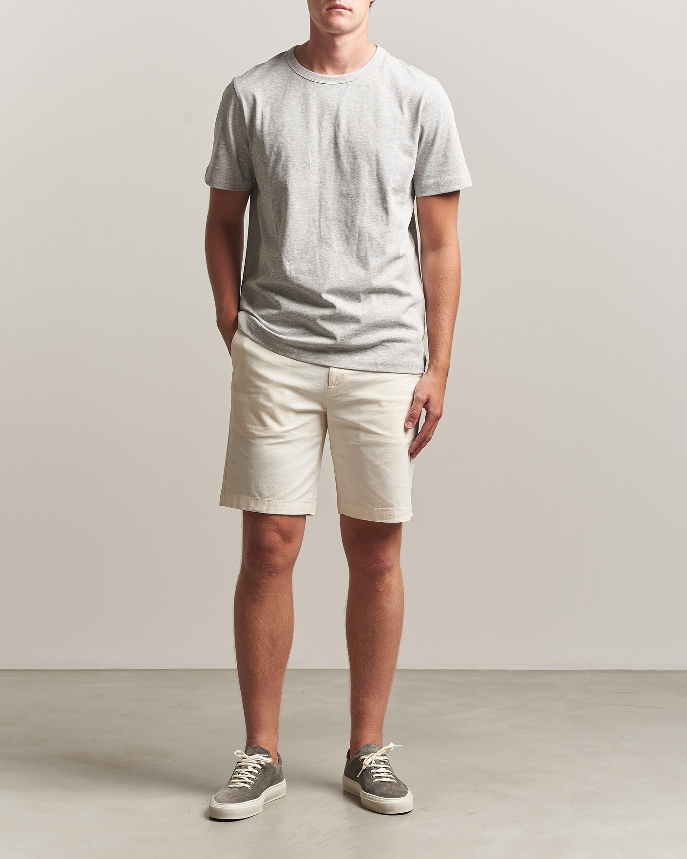 Uomini | Pantaloncini | Dockers | Slim Cotton/Linen Shorts Buttercream