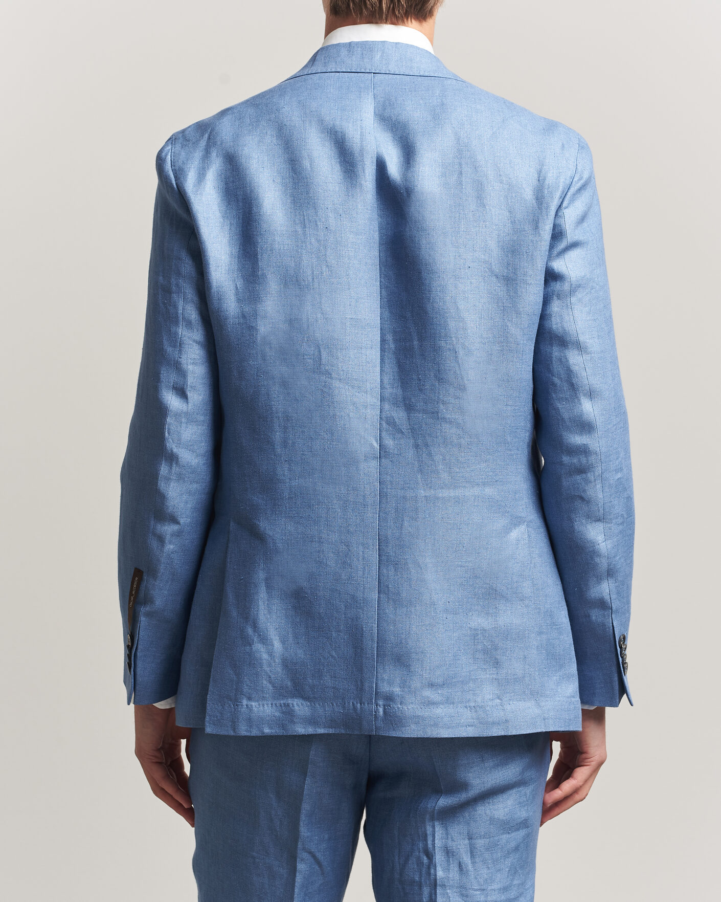 Uomini | Blazers | Oscar Jacobson | Ferry Soft Linen Blazer Light Blue