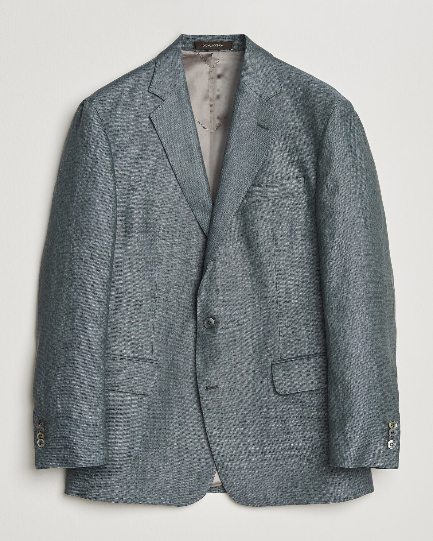 Uomini | Blazers | Oscar Jacobson | Robert Linen Blazer Olive