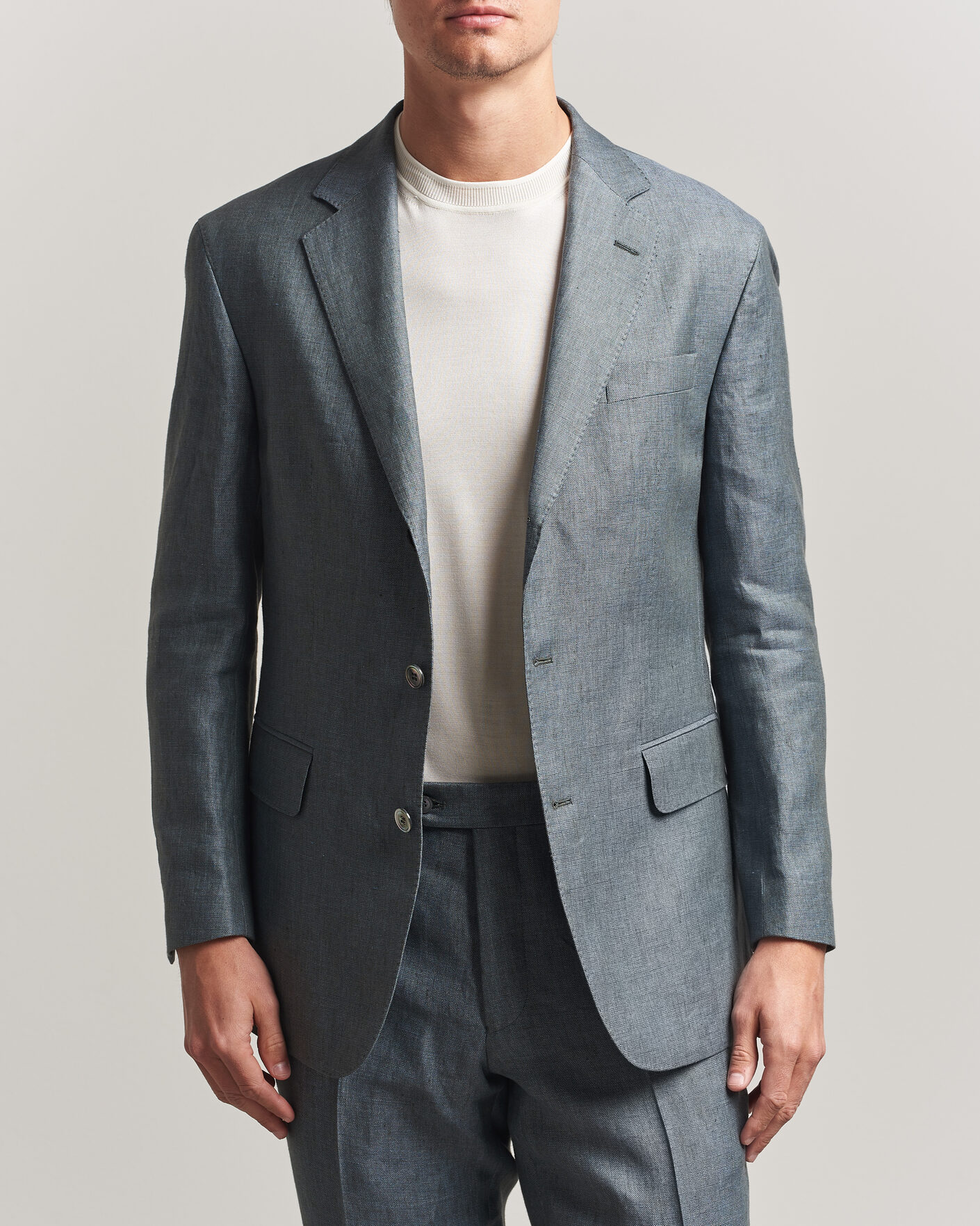 Uomini | Blazers | Oscar Jacobson | Robert Linen Blazer Olive