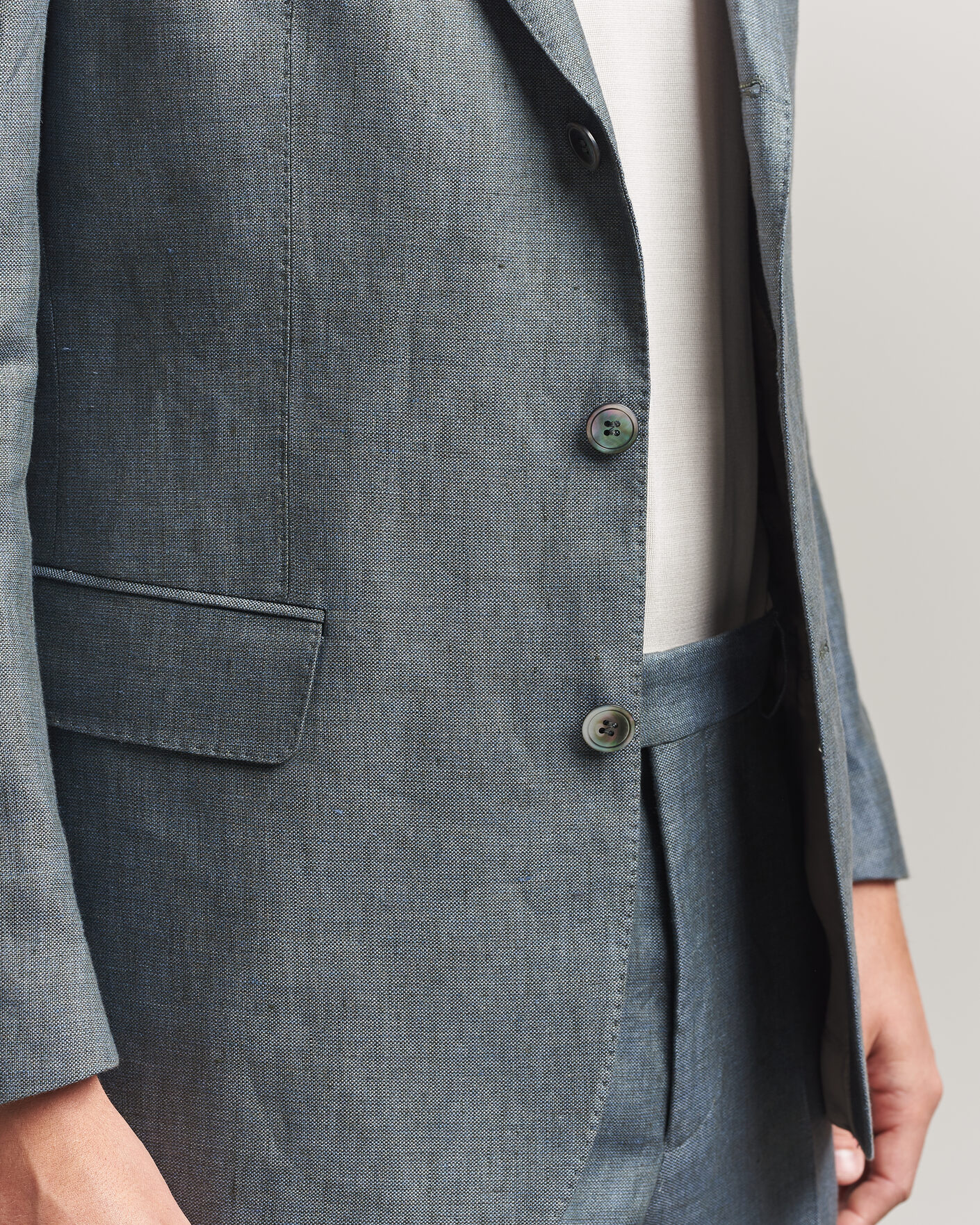 Uomini | Blazers | Oscar Jacobson | Robert Linen Blazer Olive