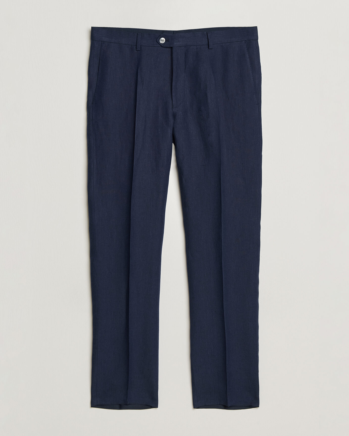 Uomini | Pantaloni | Oscar Jacobson | Dandy Linen Trousers Navy