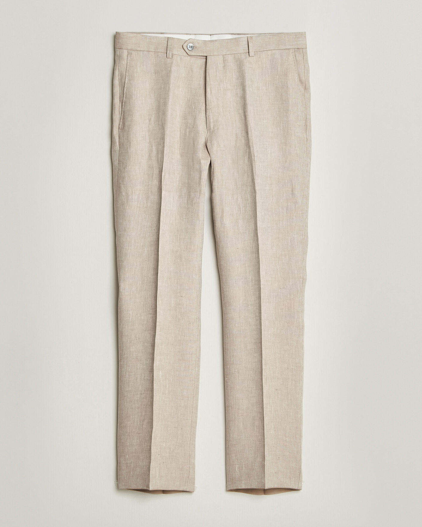 Uomini | Pantaloni | Oscar Jacobson | Dandy Linen Trousers Beige