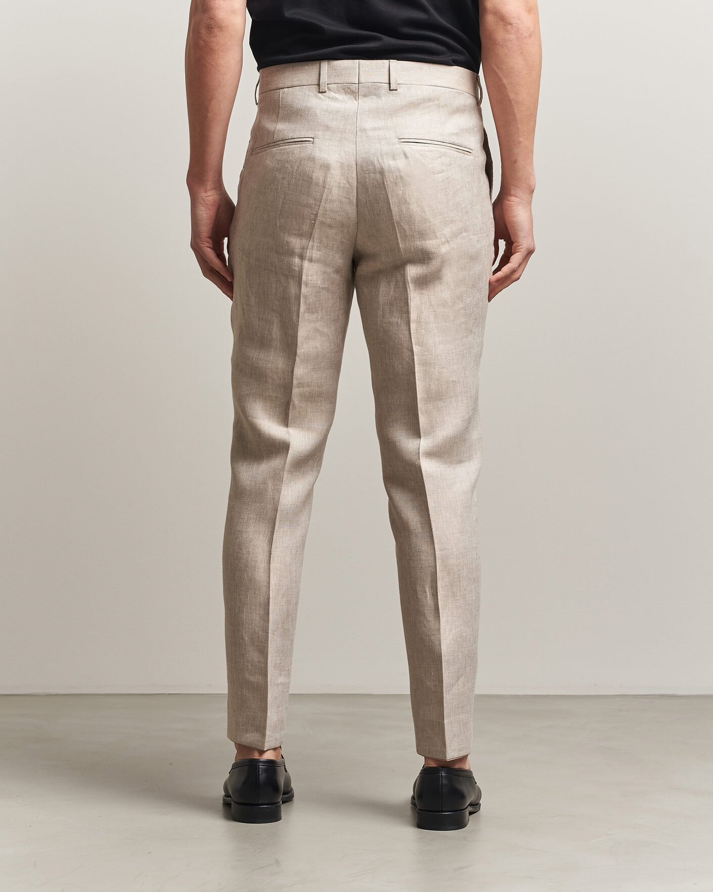 Uomini | Pantaloni | Oscar Jacobson | Dandy Linen Trousers Beige