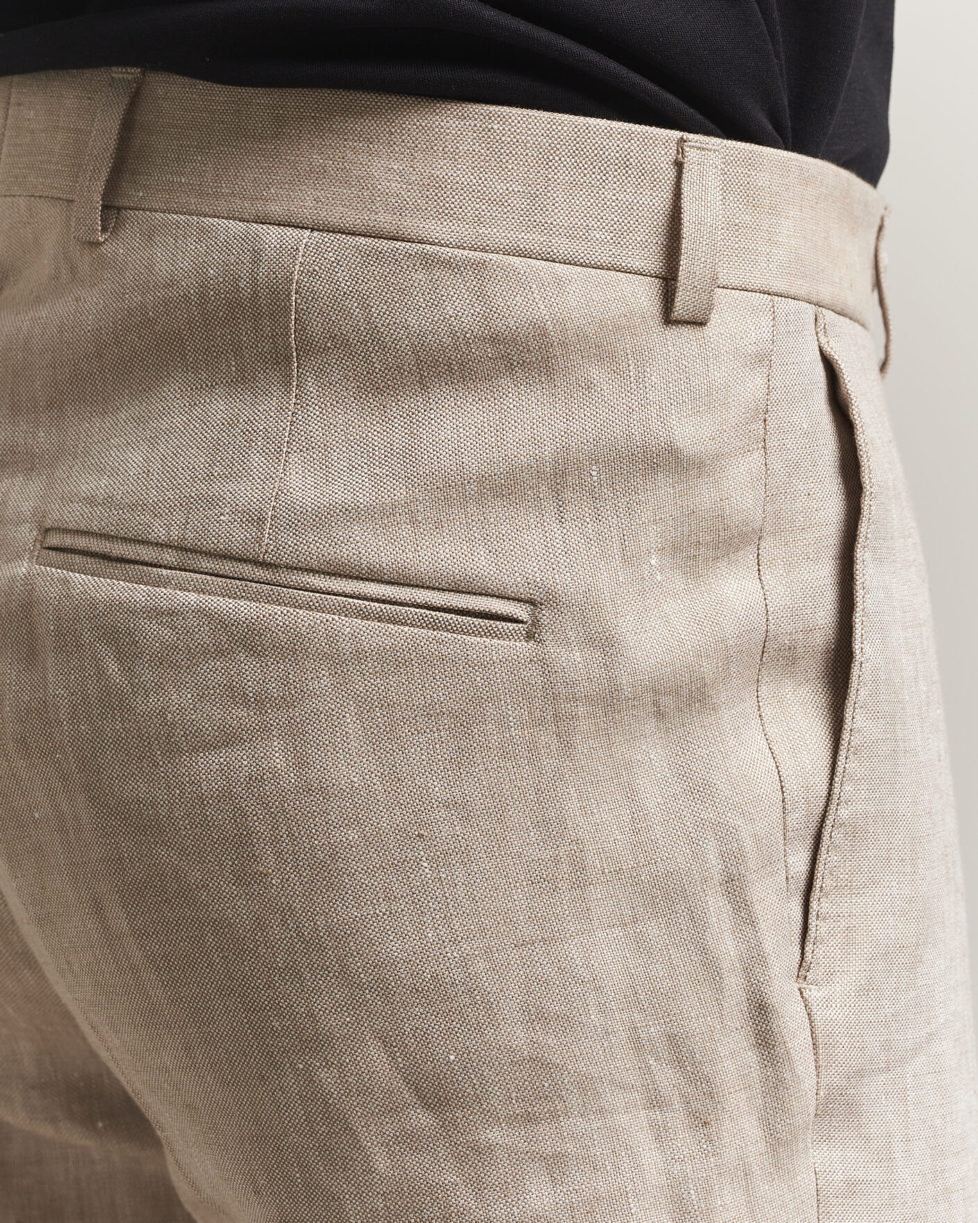 Uomini | Pantaloni | Oscar Jacobson | Dandy Linen Trousers Beige
