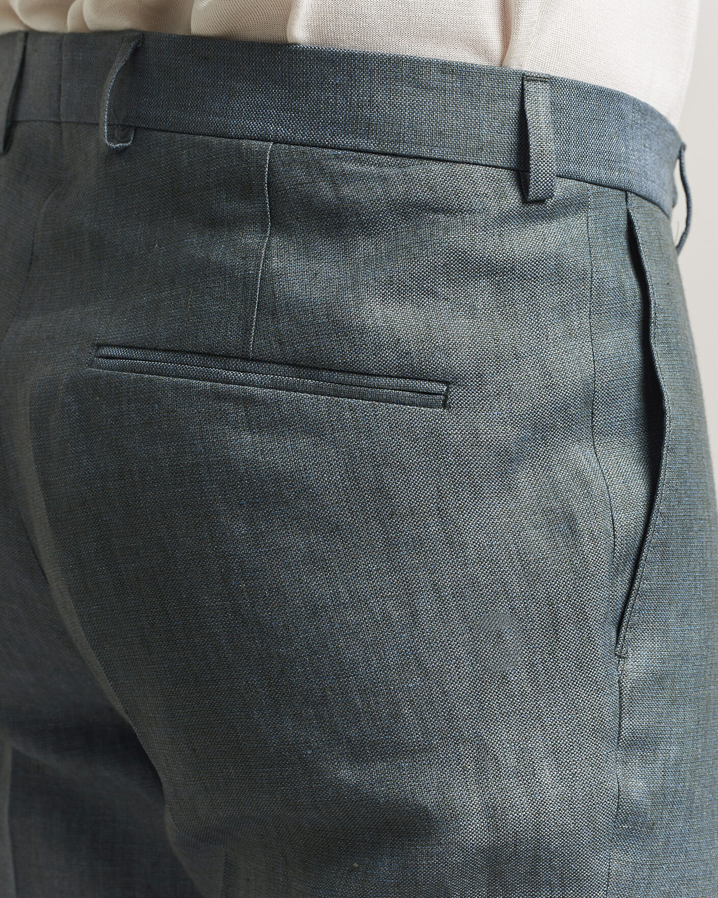 Uomini | Pantaloni | Oscar Jacobson | Dandy Linen Trousers Green