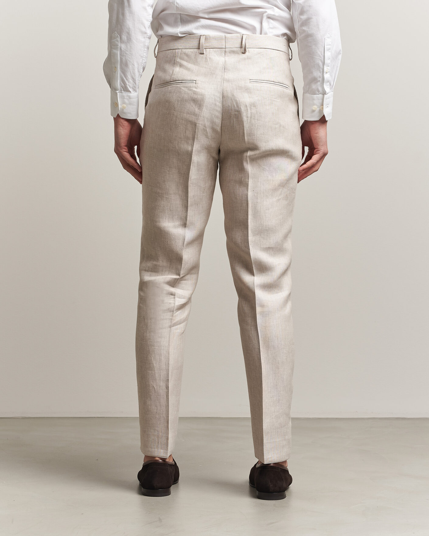 Uomini | Pantaloni | Oscar Jacobson | Dandy Linen Trousers Off White