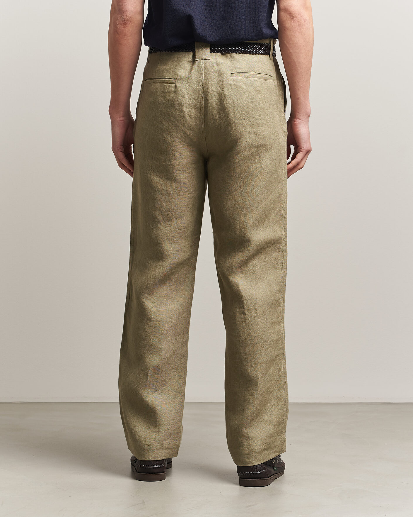 Uomini | Pantaloni | Peregrine | Windsor Linen Trousers Sage