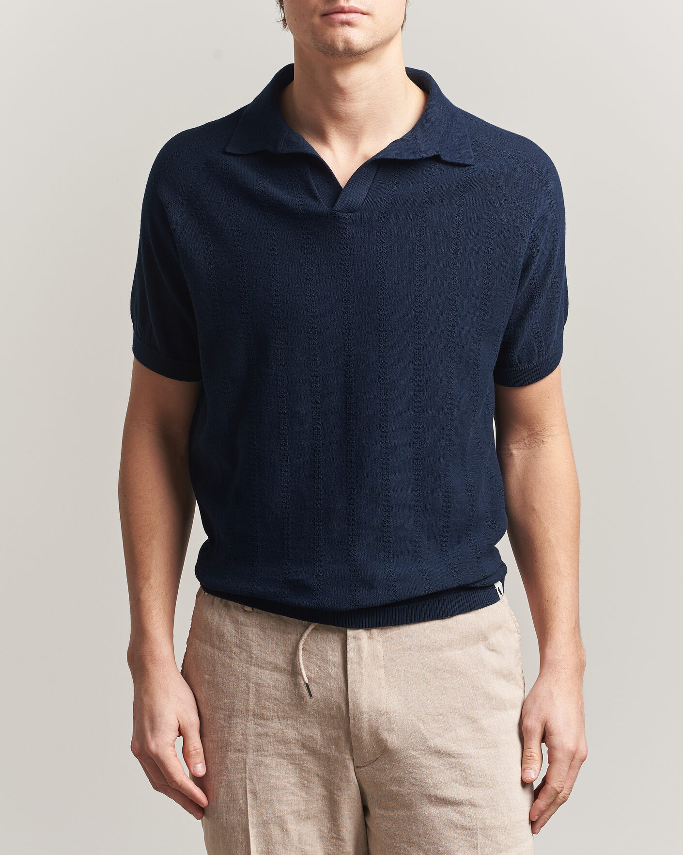 Uomini | Polo | Peregrine | Alma Cotton Structure Polo Navy
