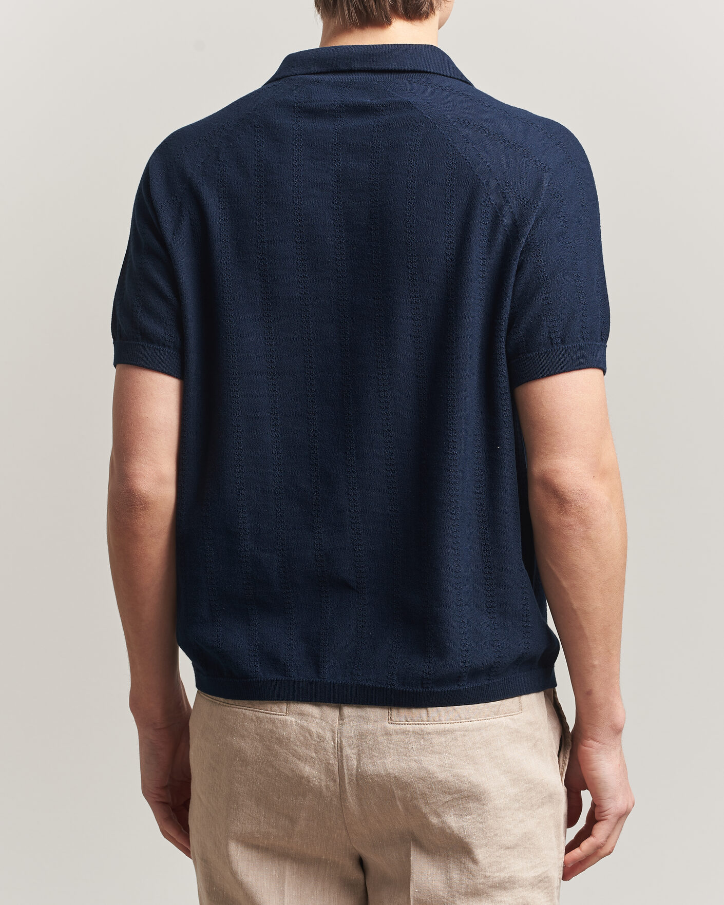 Uomini | Polo | Peregrine | Alma Cotton Structure Polo Navy