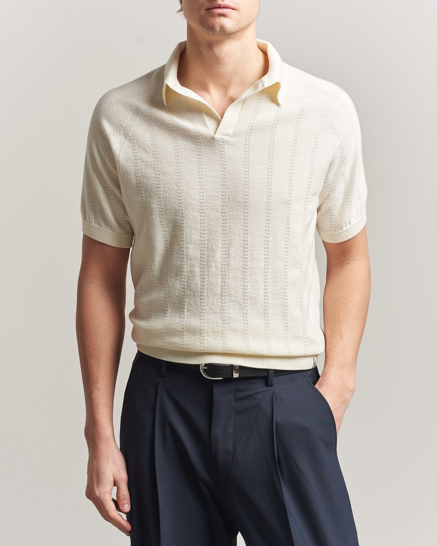 Uomini | Polo | Peregrine | Alma Cotton Structure Polo White