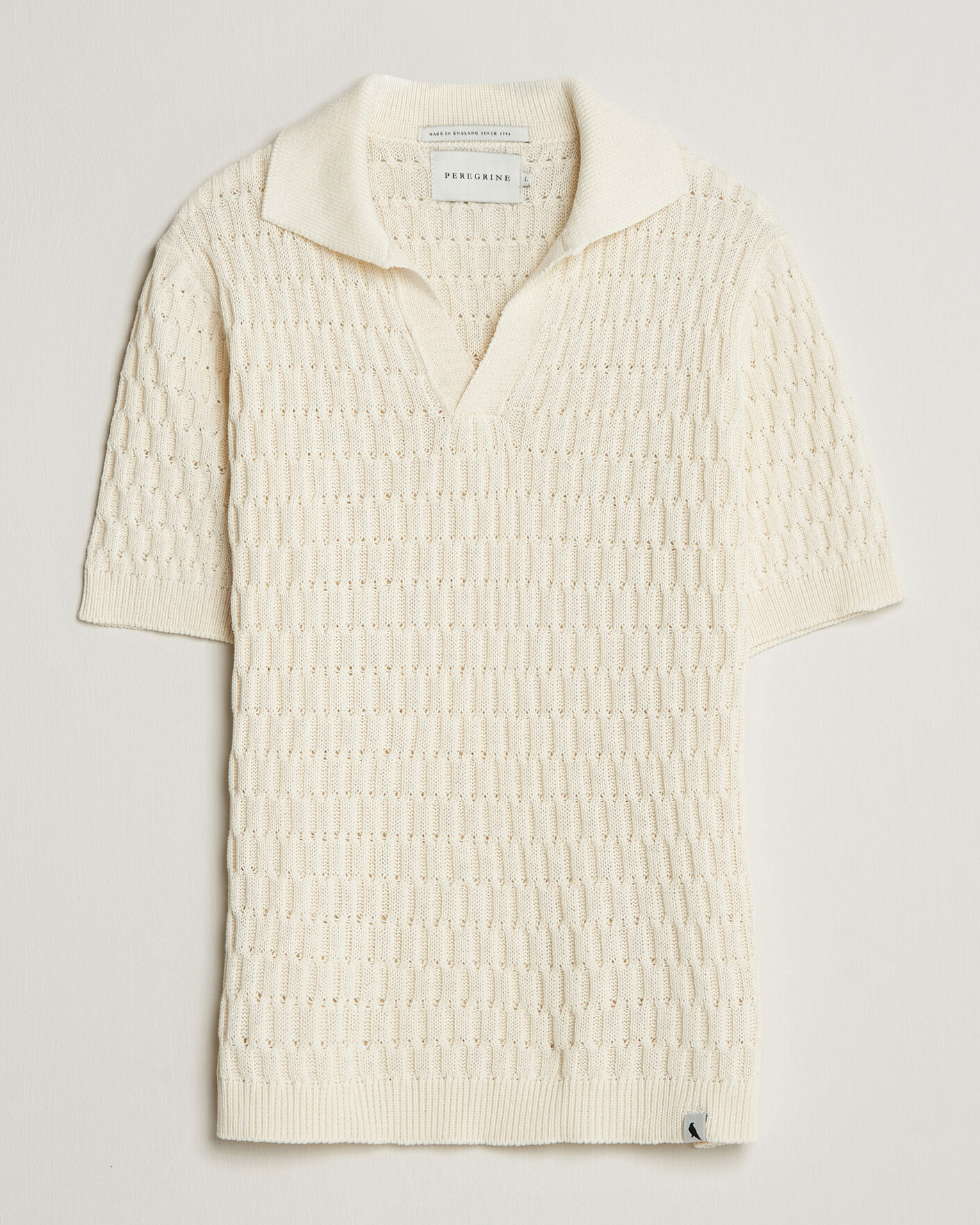Uomini | Polo | Peregrine | Cove Knitted Cotton Polo Shirt White