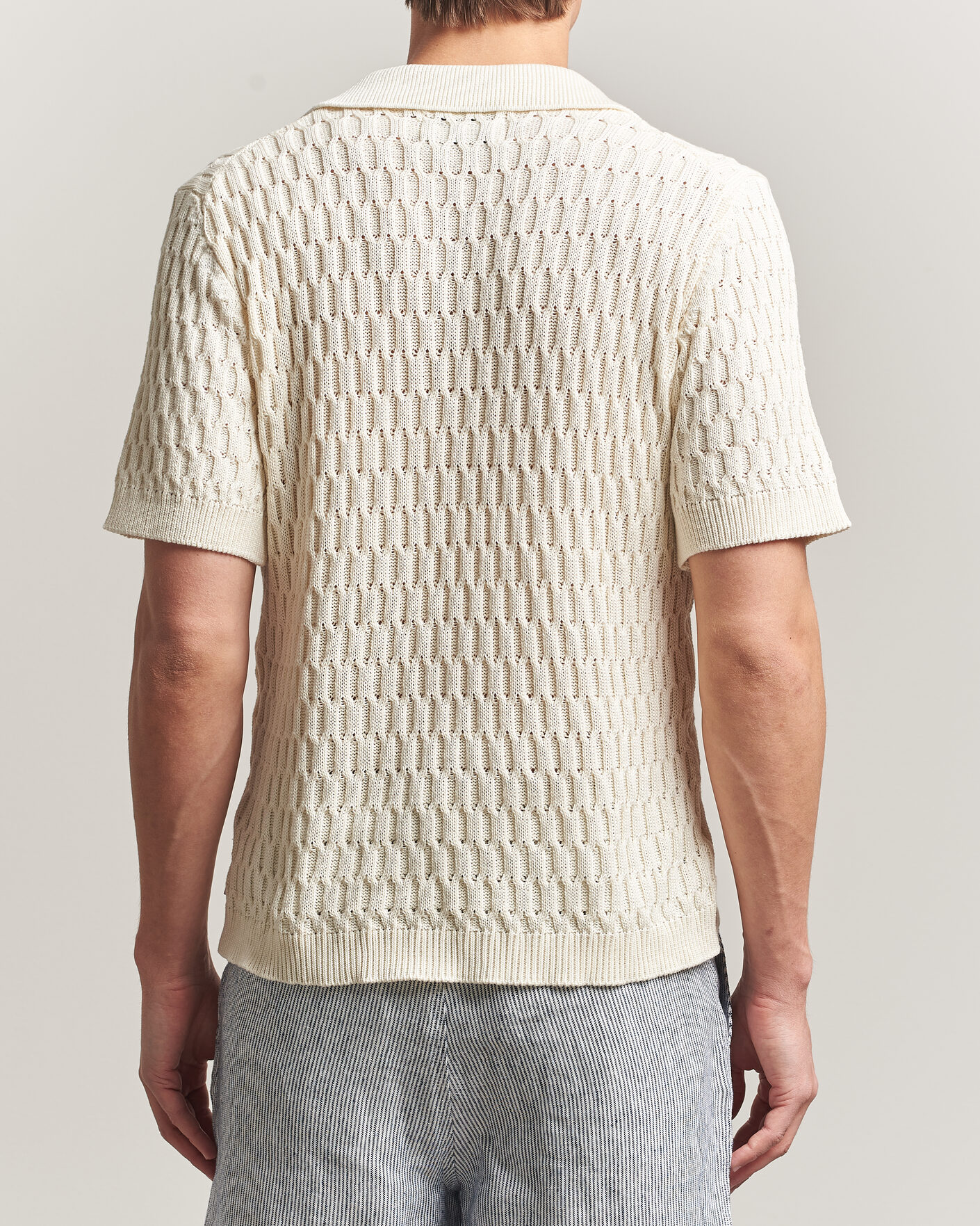 Uomini | Polo | Peregrine | Cove Knitted Cotton Polo Shirt White