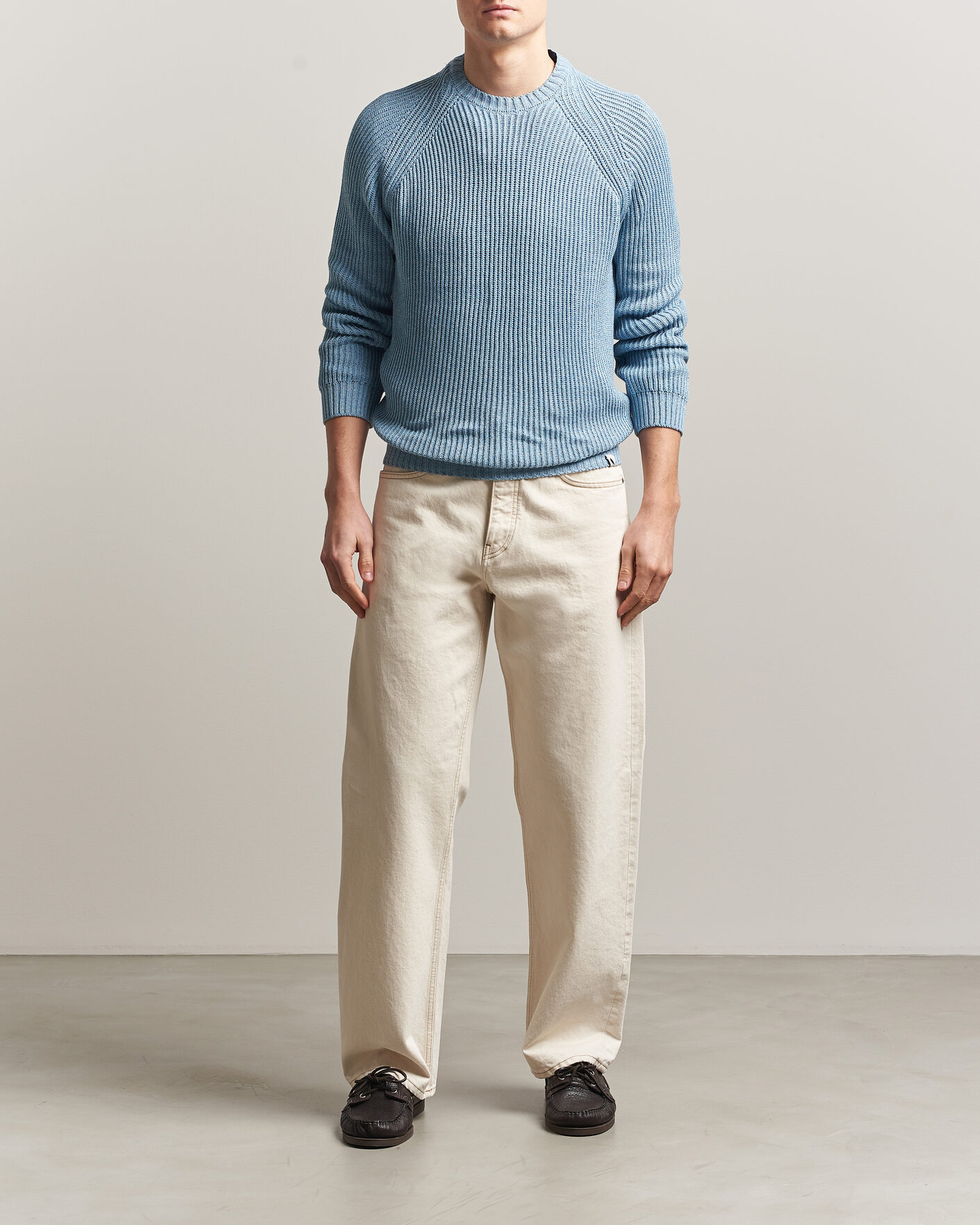 Uomini | Maglieria | Peregrine | Harry Organic Cotton Sweater Ocean
